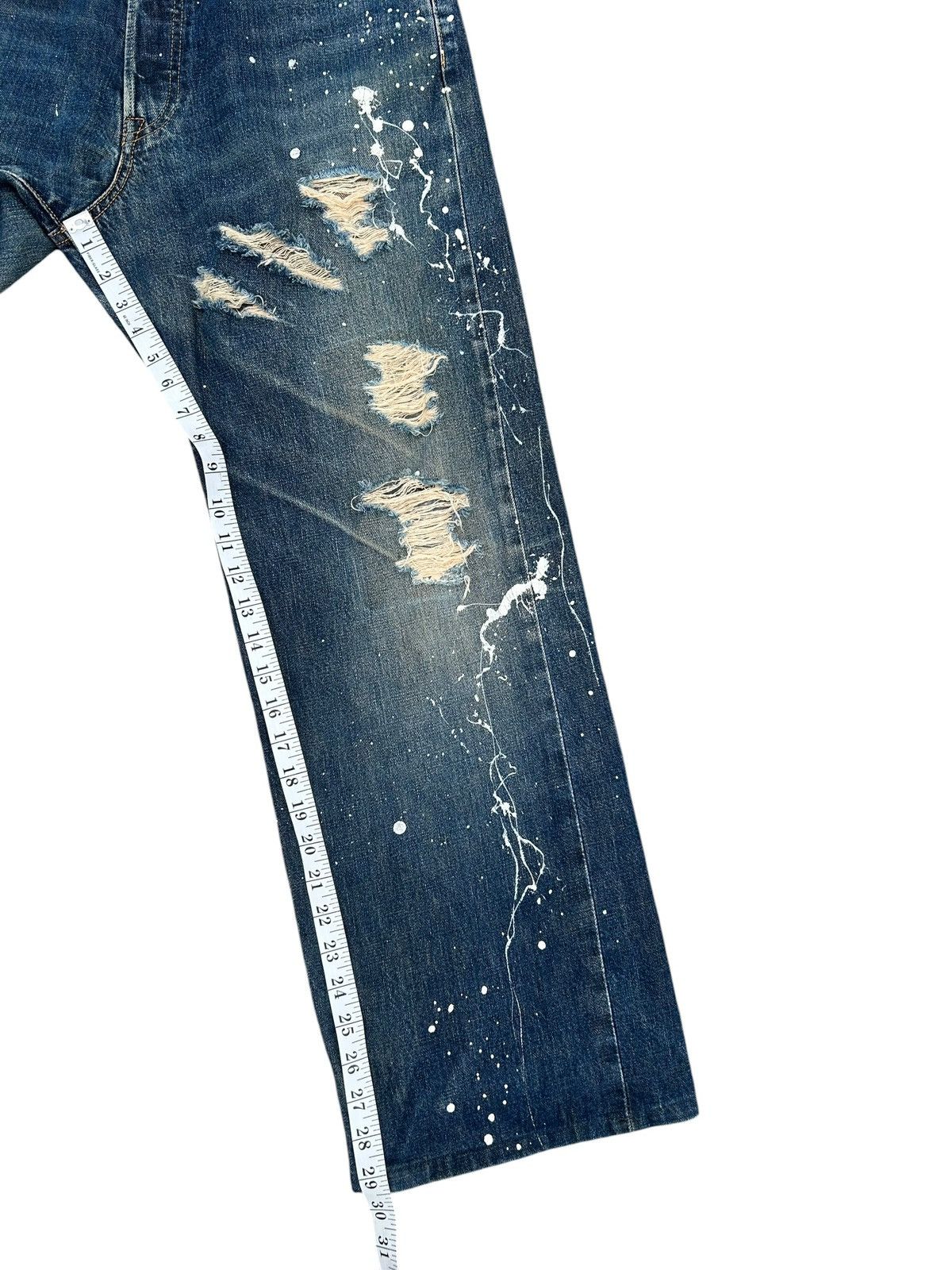 Kapital Vintage Edwin 505 Selvedge Thrashed Denim Jeans Size US 33 - 15 Thumbnail