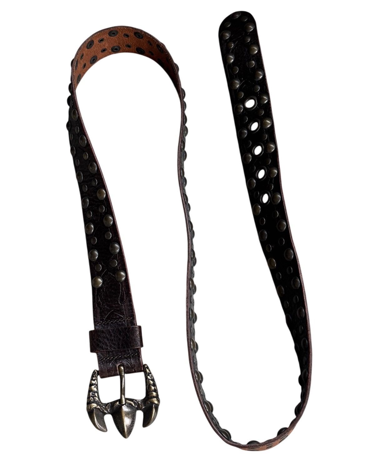 Just Cavalli Just Cavalli "Eagle Claw" Studded Leather Belt AW03 Size ONE SIZE - 2 Thumbnail