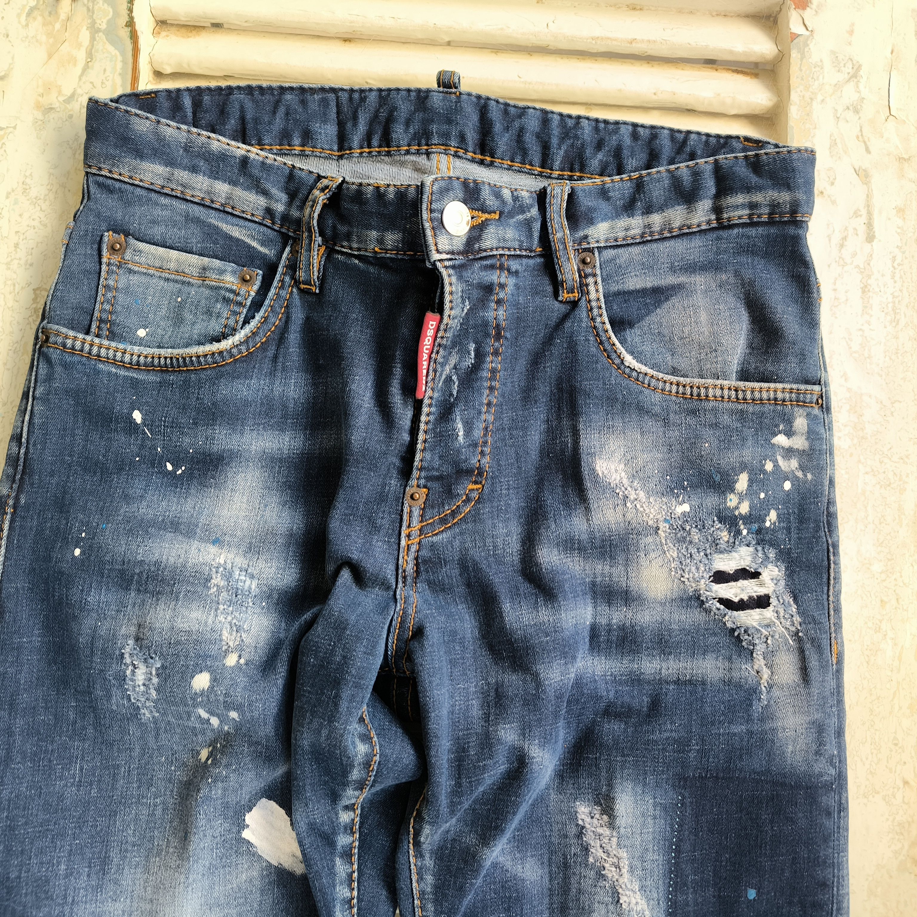 Dsquared2 Dsquared2 SS22 Twinphony Relax Long Crotch Jeans Distressed Size US 30 / EU 46 - 2 Thumbnail
