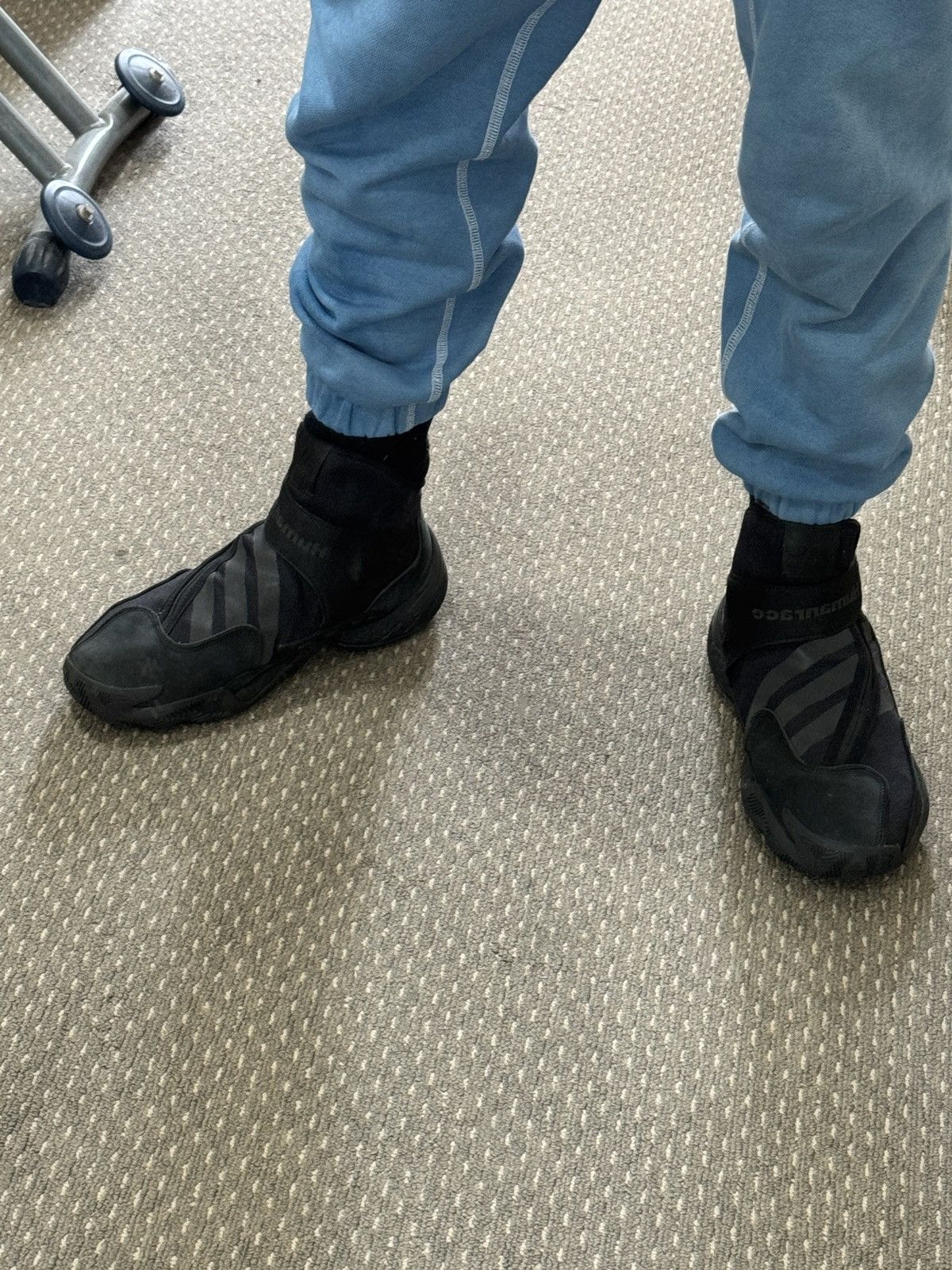 Adidas × Pharrell BYW 0 To 60 'Triple Black High Top Sneaker Boots GX2486 Size US 9.5 / EU 42-43 - 14 Thumbnail
