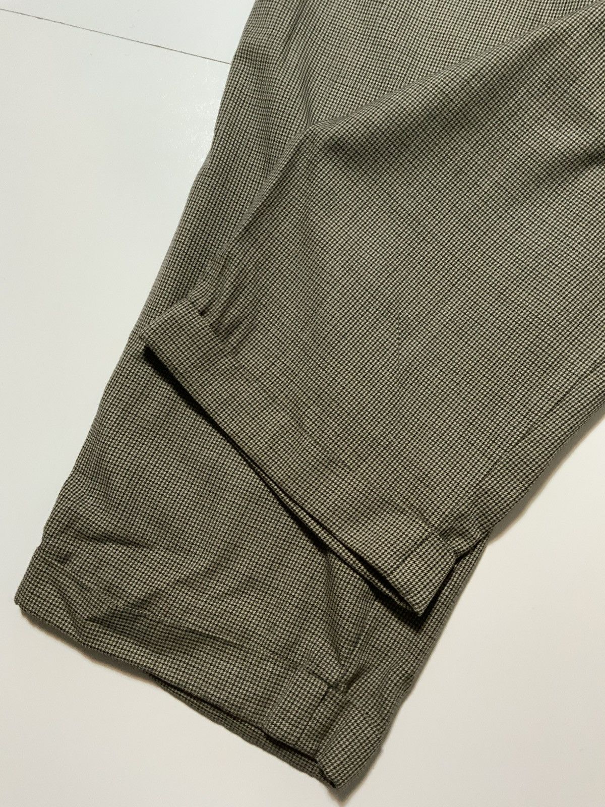 Polo Ralph Lauren × Vintage Vintage Ralph Lauren Wool Houndstooth Pleated Cuffed Pants Size US 38 / EU 54 - 7 Thumbnail