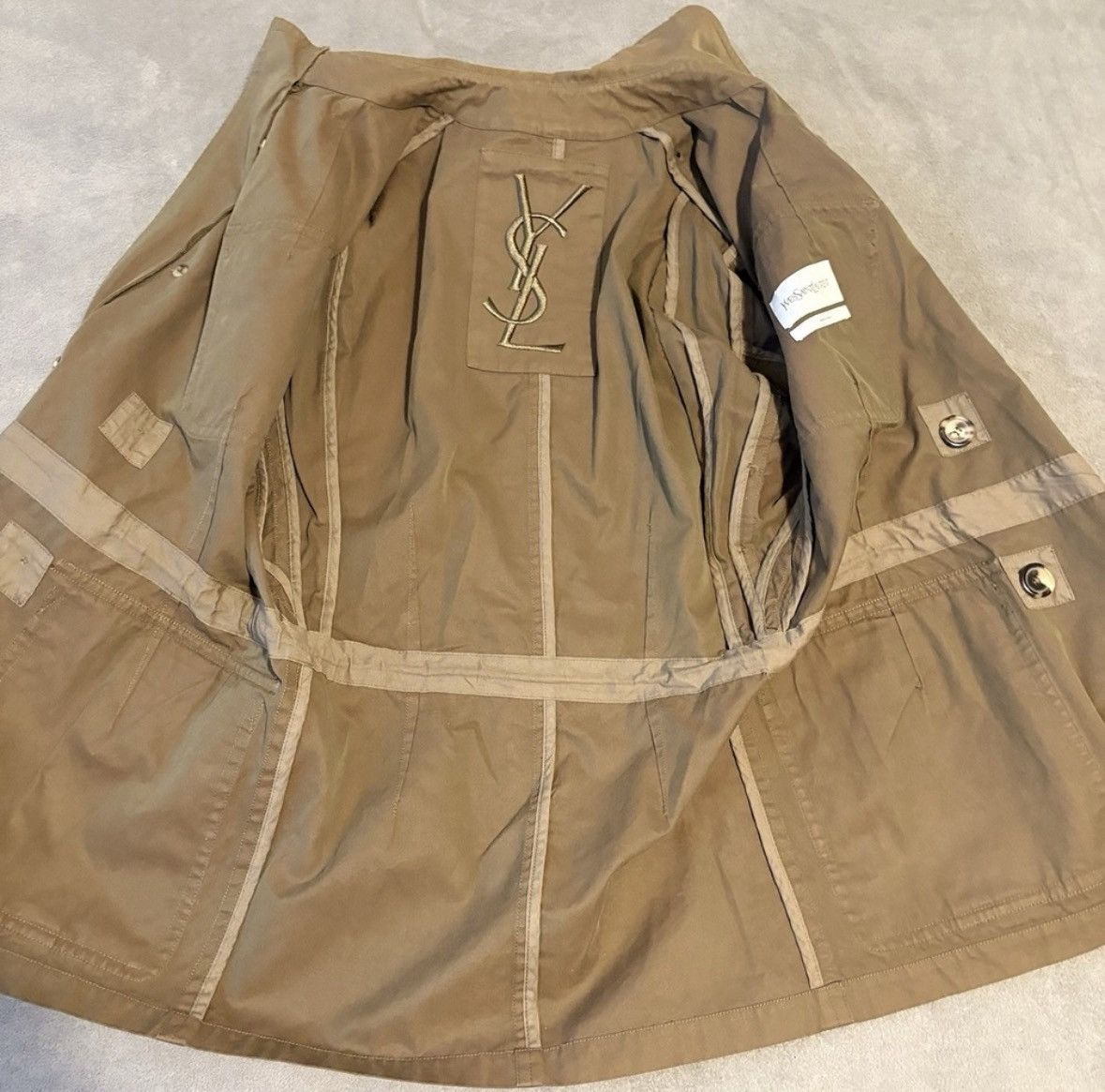 Yves Saint Laurent YSL Tom Ford Safari Jacket SS04 Khaki IT48 YSL Rive Gauche M Size US M / EU 48-50 / 2 - 6 Thumbnail