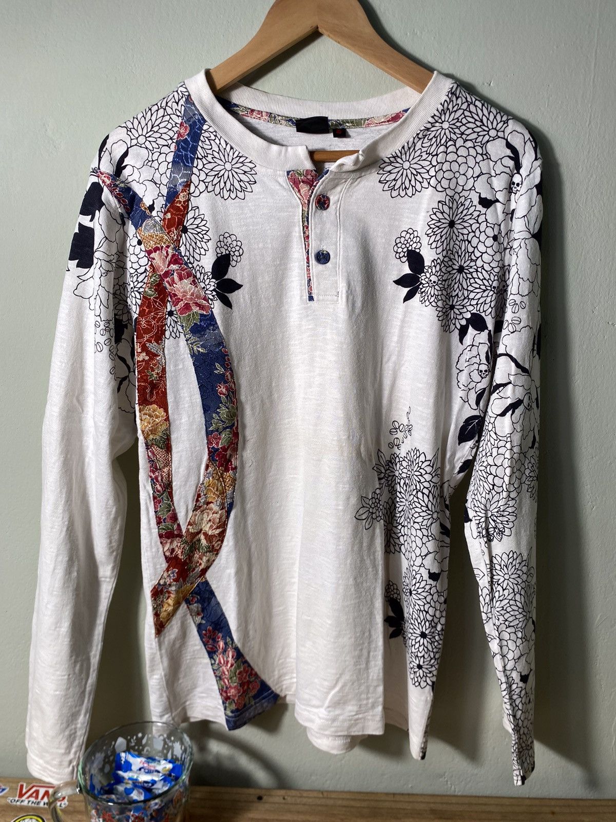 Japanese Brand Japanese Long Sleeve Sukajan Skull Flower Size US M / EU 48-50 / 2 - 1 Thumbnail