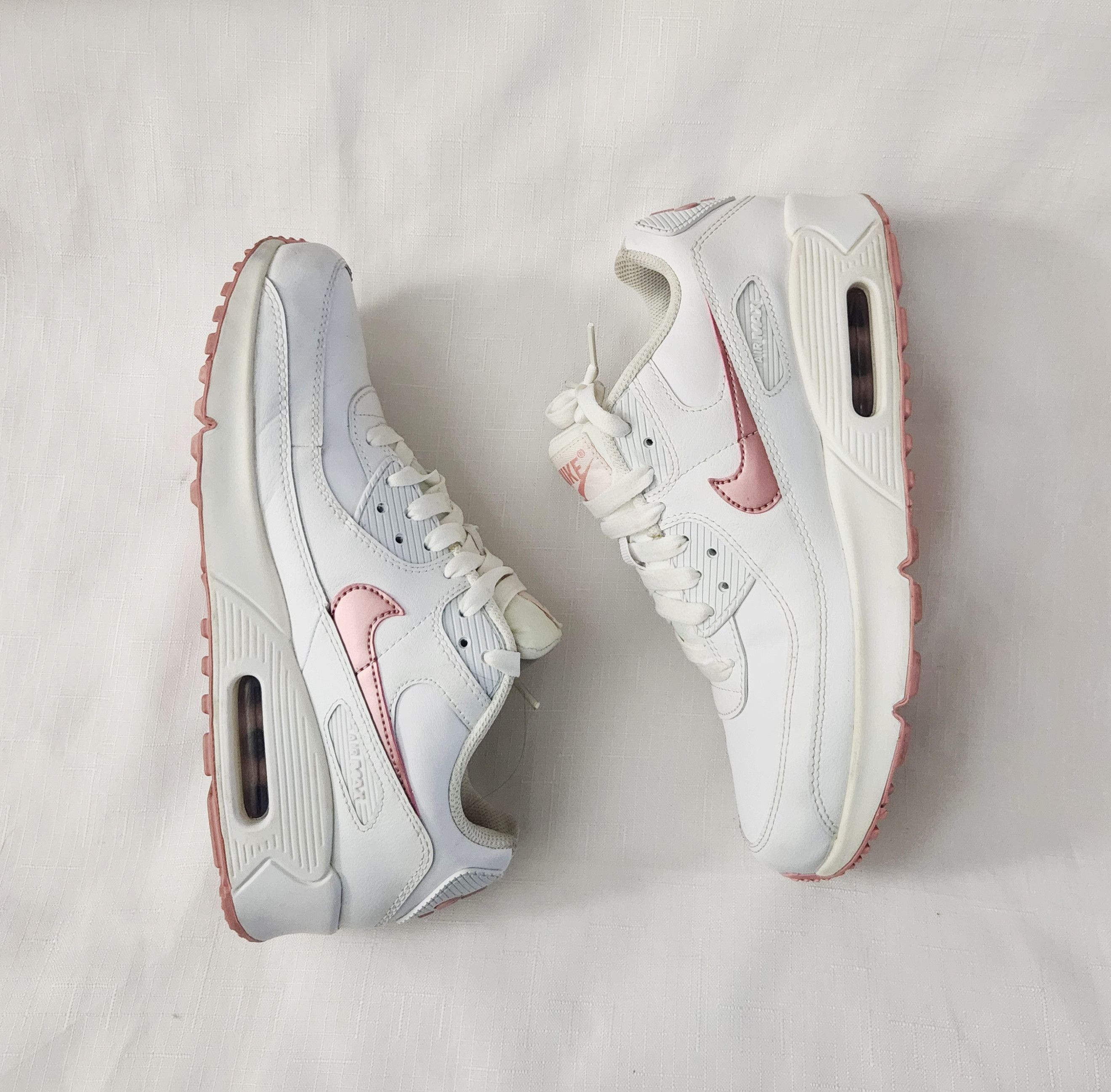 Nike Nike Air Max 90 LTR GS White Pink Glaze CD6864-115 GS 7y 8.5 Size US 8.5 / IT 38.5 - 4 Thumbnail
