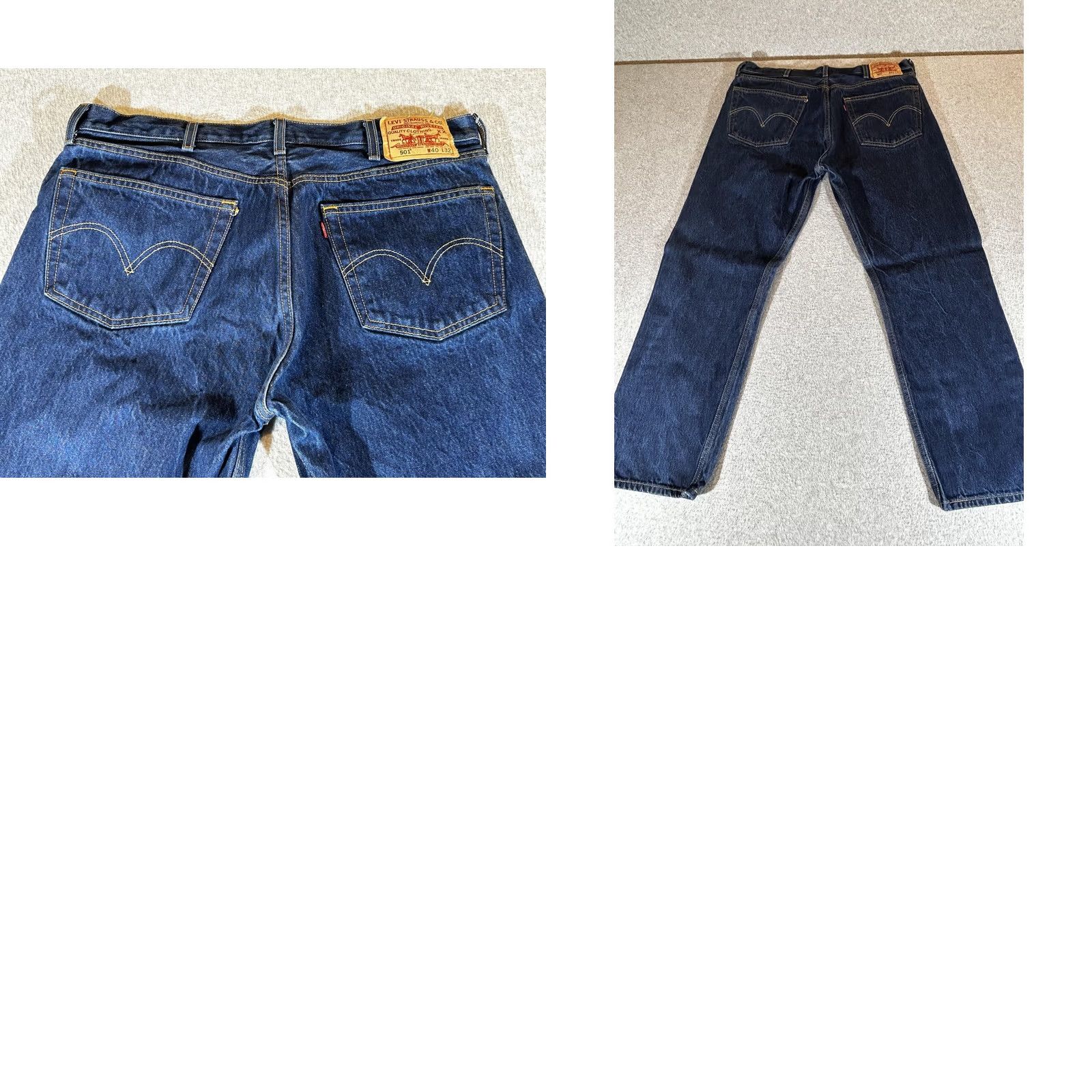 Levi's Levi's 501 Jeans Mens 38x30 Straight Denim Blue Dark Wash Button Fly Vintage? Size US 38 / EU 54 - 9 Thumbnail