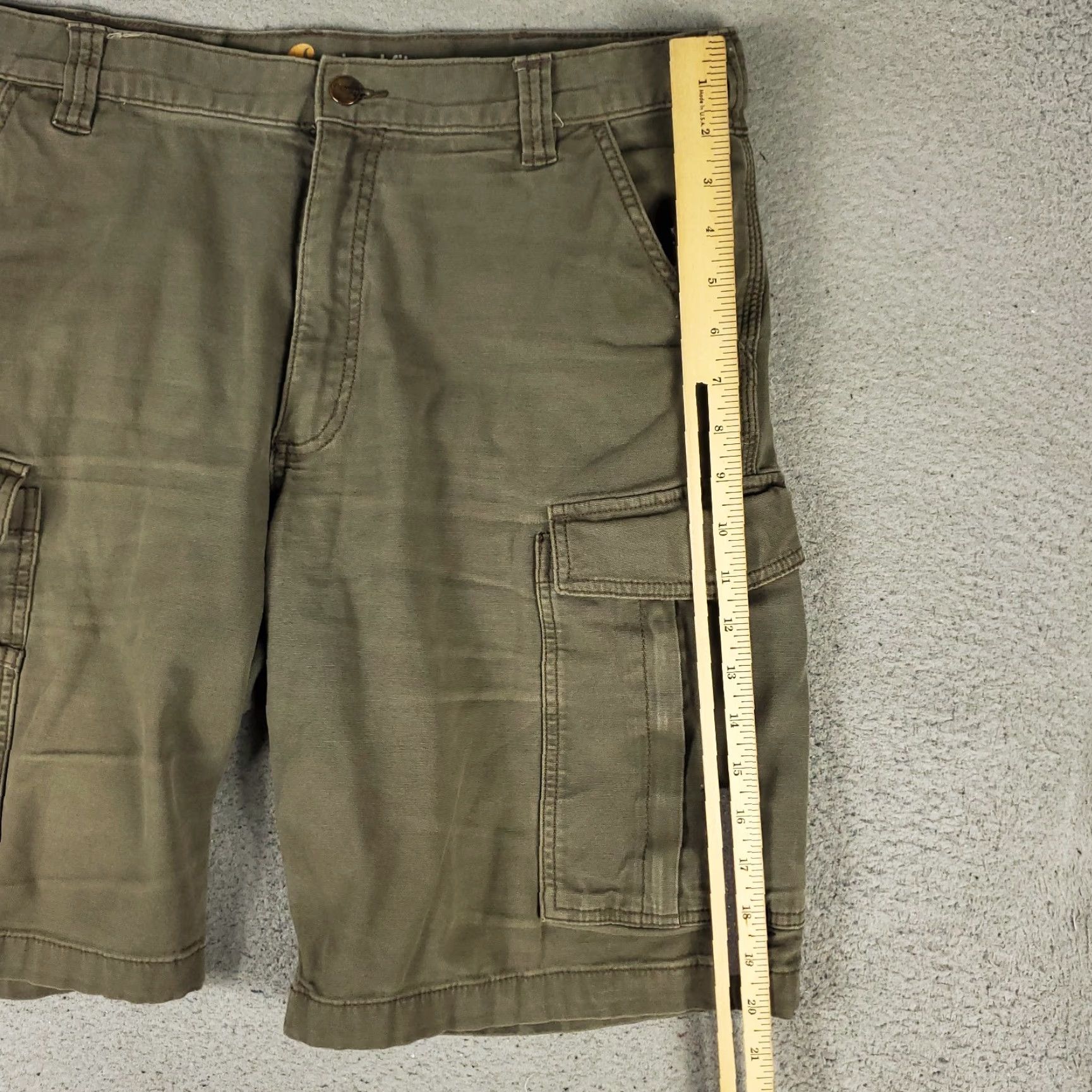 Carhartt Carhartt Cargo Shorts Mens Size 38 Olive/Taupe Relaxed Outdoors Hiking Camping Cargo Short - Beige Cotton Canvas Regular 38 Men Menswear Size US 38 / EU 54 - 5 Thumbnail