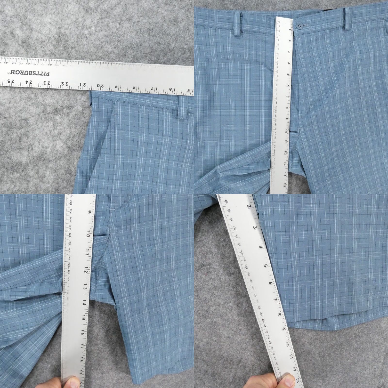 Nike Nike Golf Shorts Mens 40 Chino Flat Front Blue Plaid Dry Lightweight Size US 40 / EU 56 - 8 Thumbnail