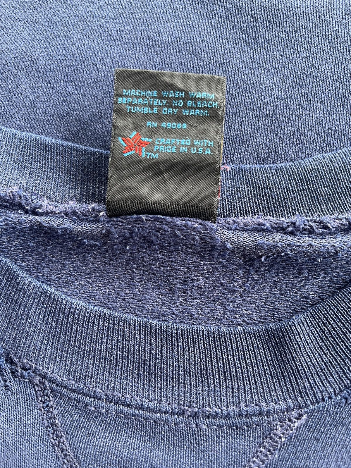 Vintage 90s Soffe Western Distressed Navy Blue Sweatshirt Size US M / EU 48-50 / 2 - 11 Thumbnail