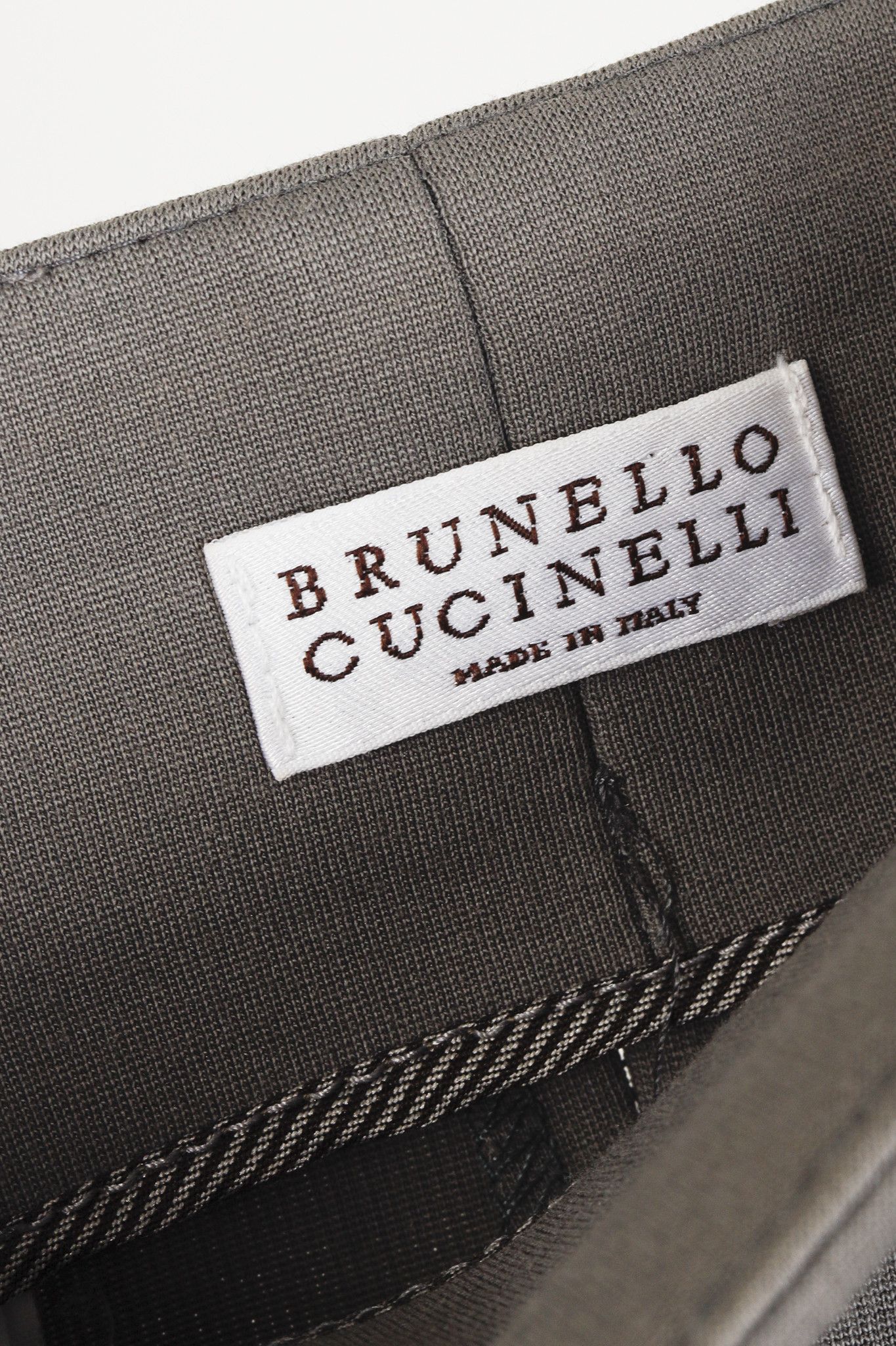 Brunello Cucinelli Brunello Cucinelli Grey Ruched Stretch Skirt Size 31" - 4 Thumbnail