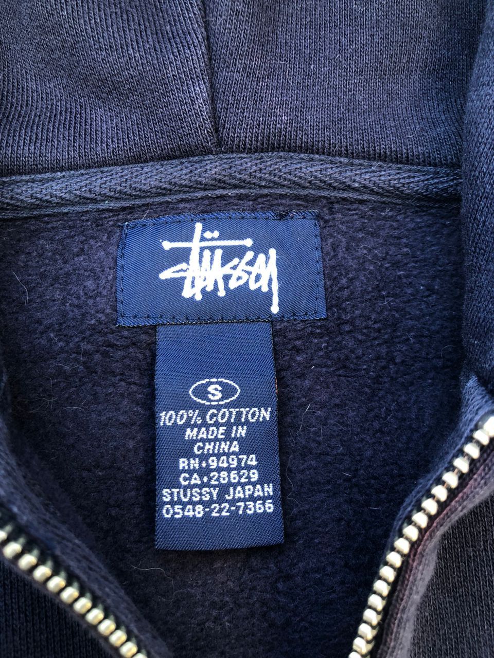Stussy Vintage 90s STUSSY SpellOut Full-Zip Hoodie Size US S / EU 44-46 / 1 - 3 Thumbnail