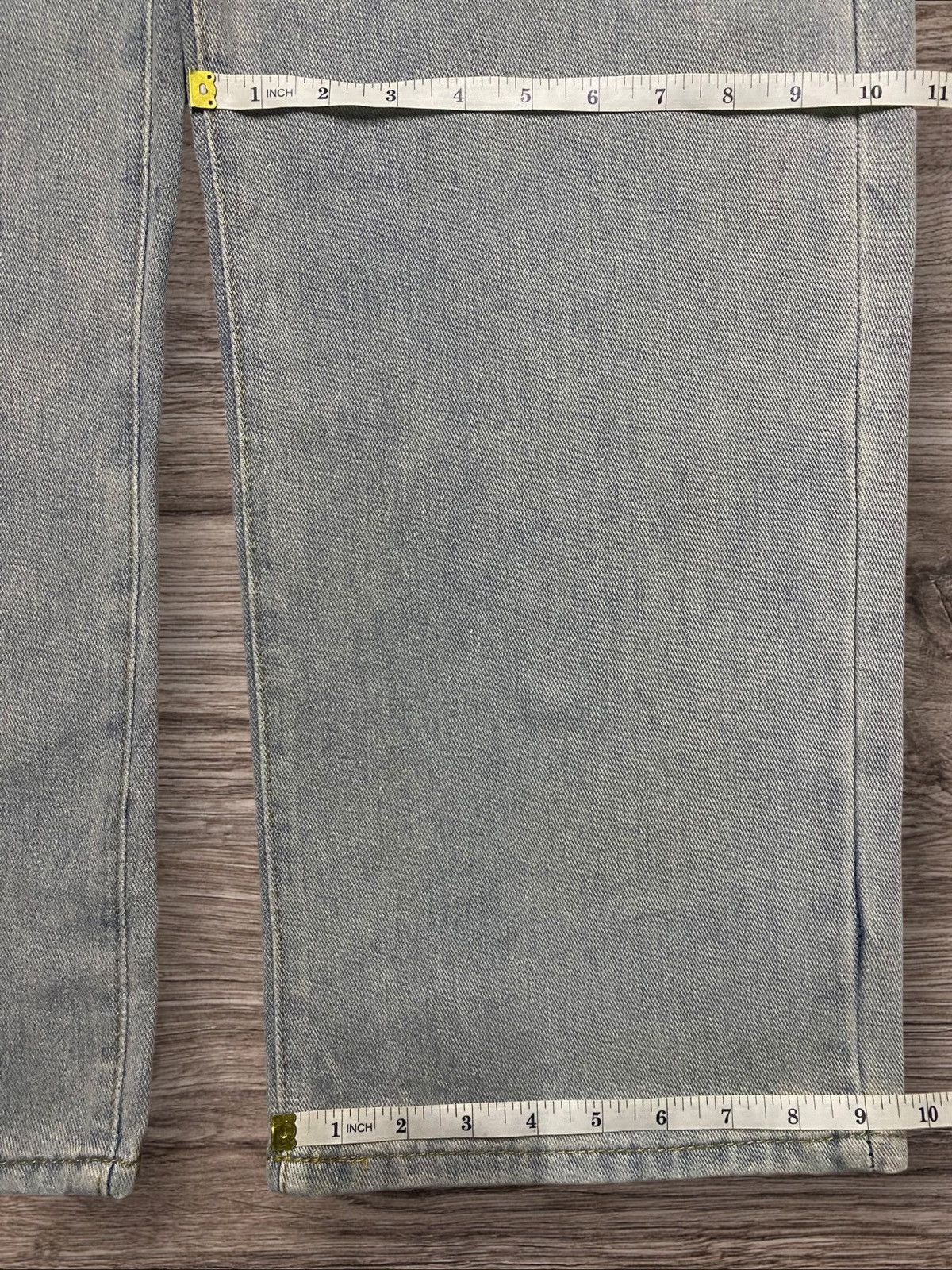 Japanese Brand Vintage Japanese Brand Cross Print Faded Wash Baggy Jeans Size US 35 - 11 Thumbnail