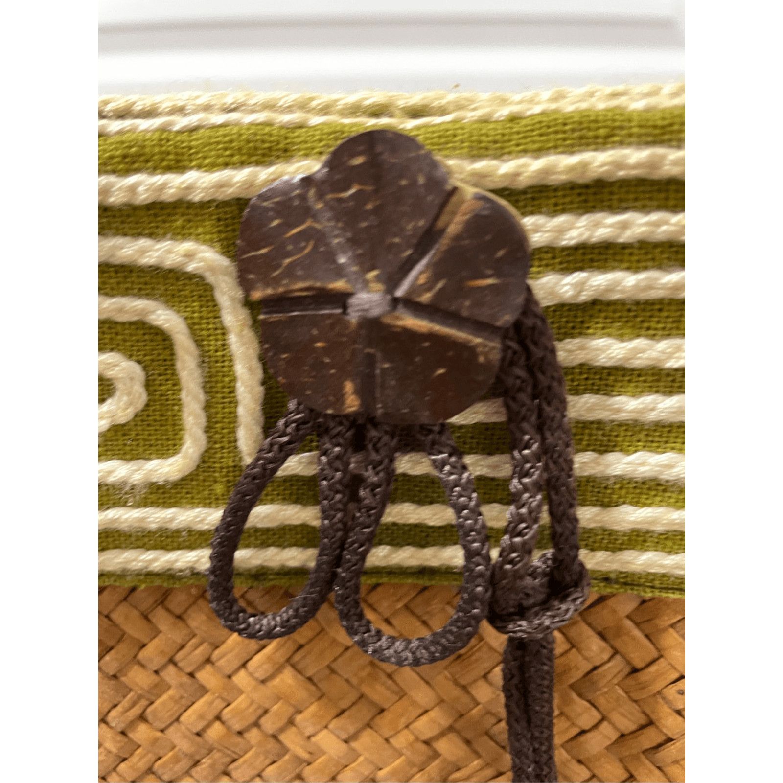 Other Woven Straw Women's Small Floral Earthly Bohemian Tote Size ONE SIZE - 3 Thumbnail