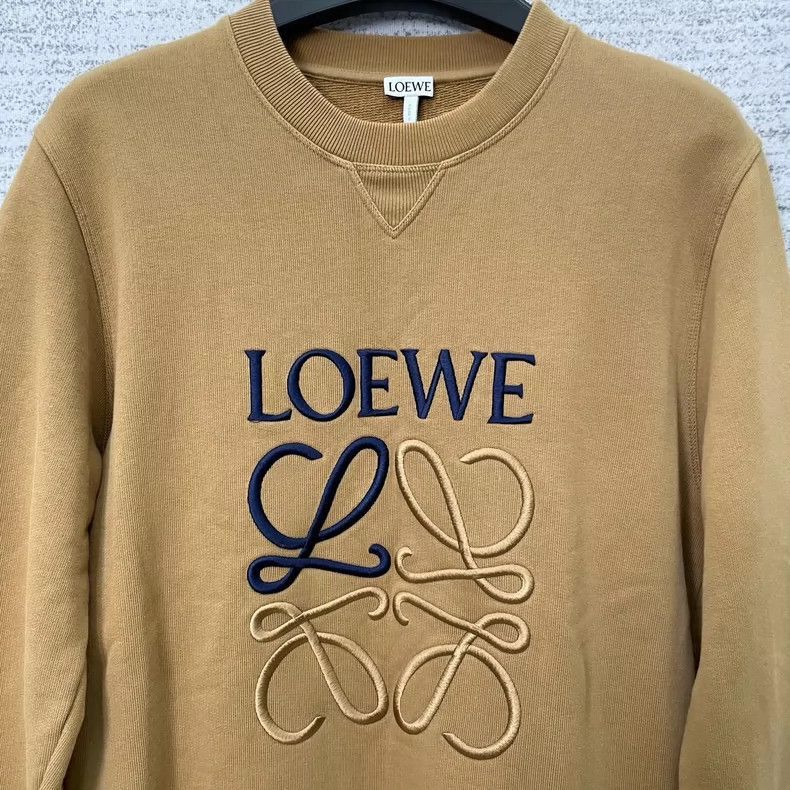 Loewe loewe logo embroidered khaki sweatshirt-2507 Size US S / EU 44-46 / 1 - 3 Thumbnail