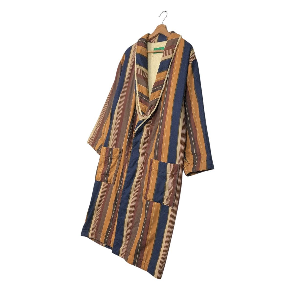 Japanese Brand 🔥VINTAGE LONG BATH ROBE JACKET KENZO STRIPED DESIGN BLANKET Size US M / EU 48-50 / 2 - 4 Thumbnail