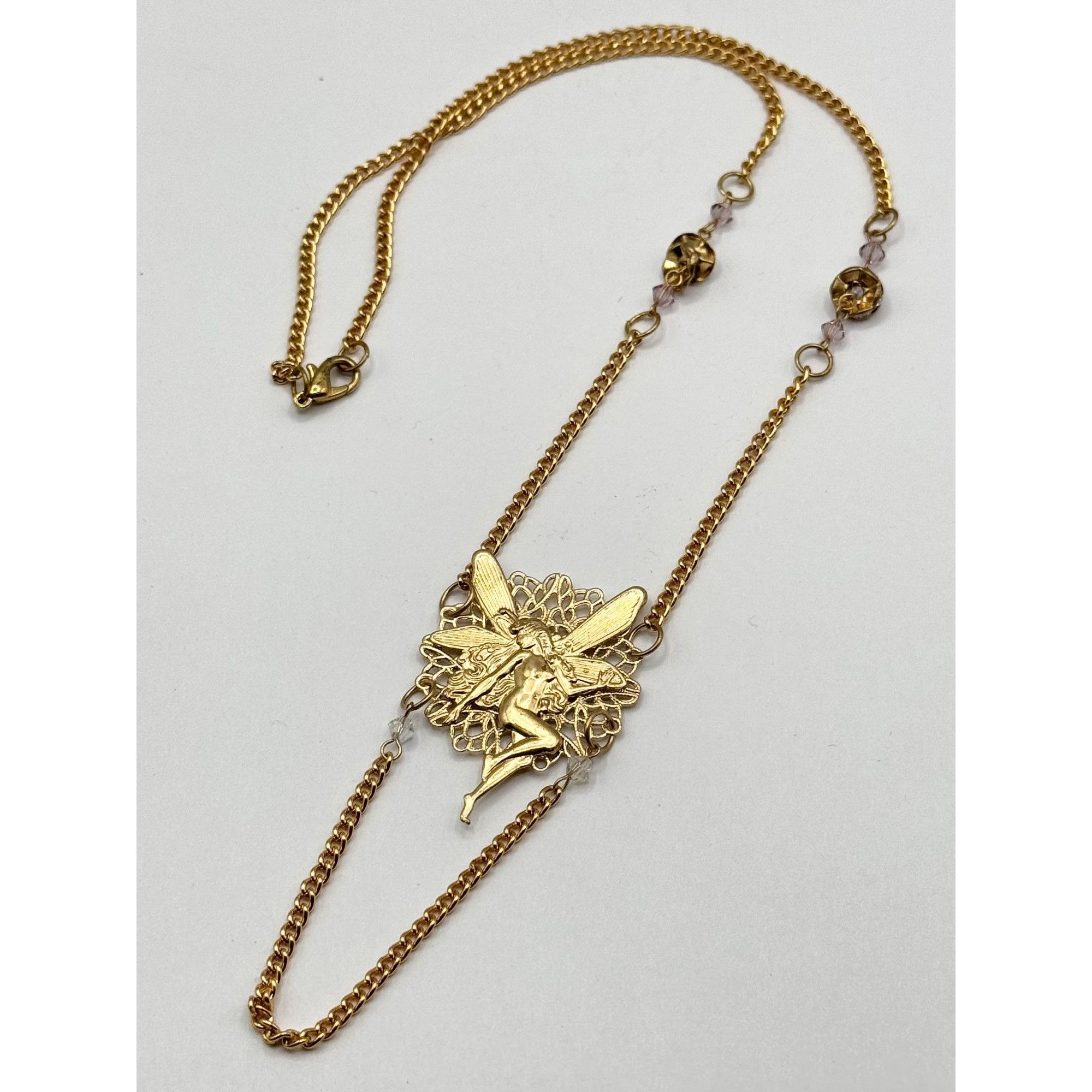 Vintage Vintage crystal fairy chain necklace Size ONE SIZE - 1 Thumbnail