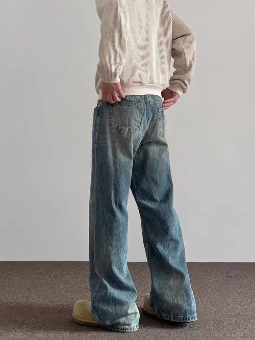 VIBE Embroidered Light Blue Jeans Size US 30 / EU 46 - 6 Thumbnail