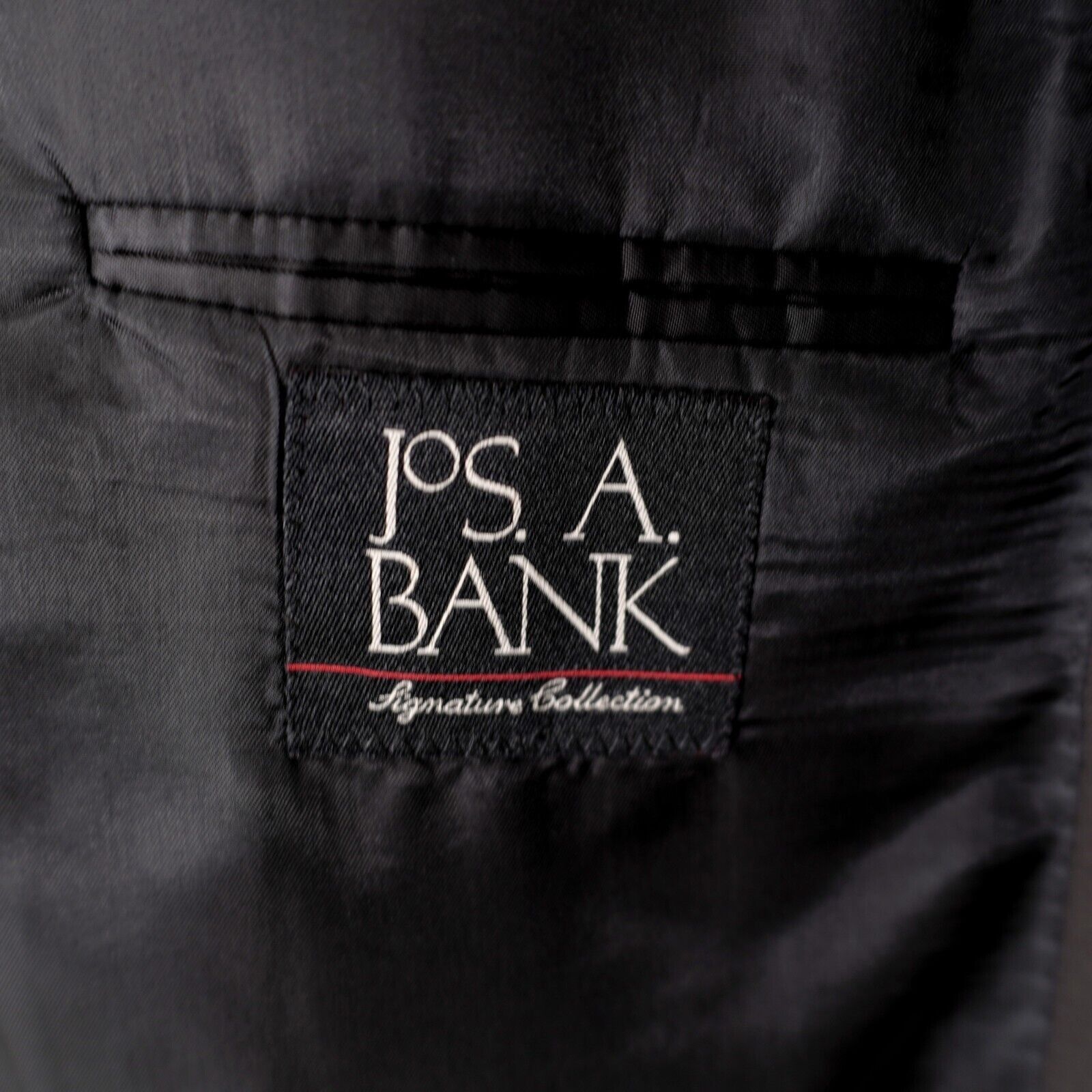 Jos. A. Bank Jos A Bank Signature Black Wool Herringbone 2 Button Suit Ja Size 48L - 9 Thumbnail
