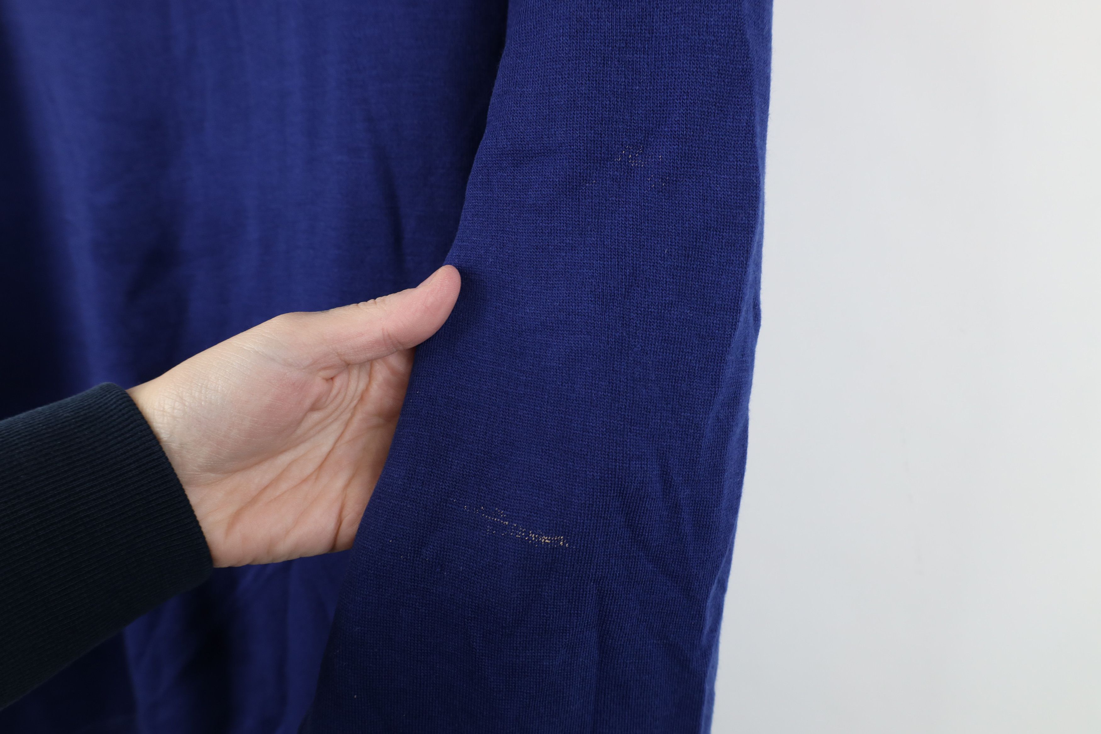 Vintage Vintage 70s 80s Streetwear Blank Hoodie Sweatshirt Blue Size US L / EU 52-54 / 3 - 11 Thumbnail