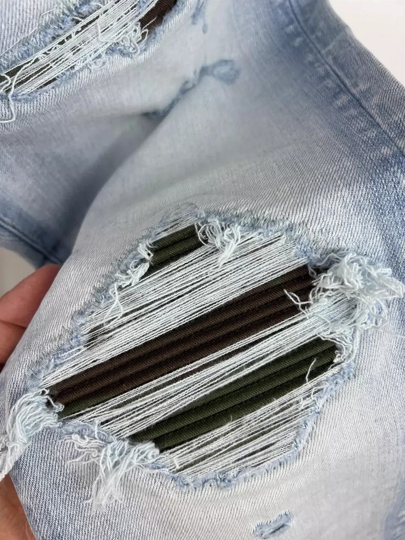 Amiri Amiri Camo Destroyed mx1 Jeans Size US 32 / EU 48 - 2 Thumbnail