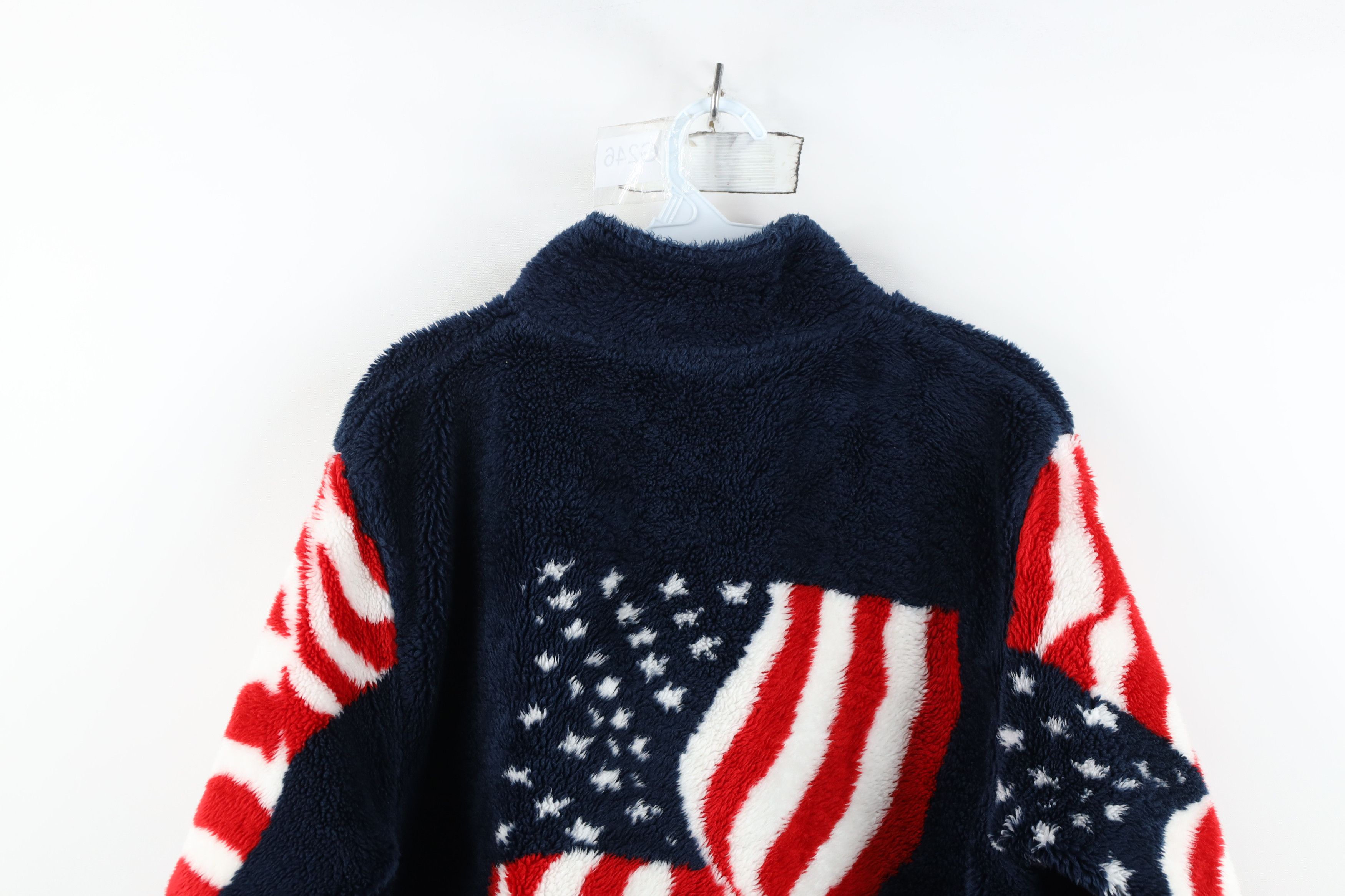 Vintage Vintage 90s Streetwear Flag All Over Print Fleece Jacket USA Size US M / EU 48-50 / 2 - 15 Thumbnail