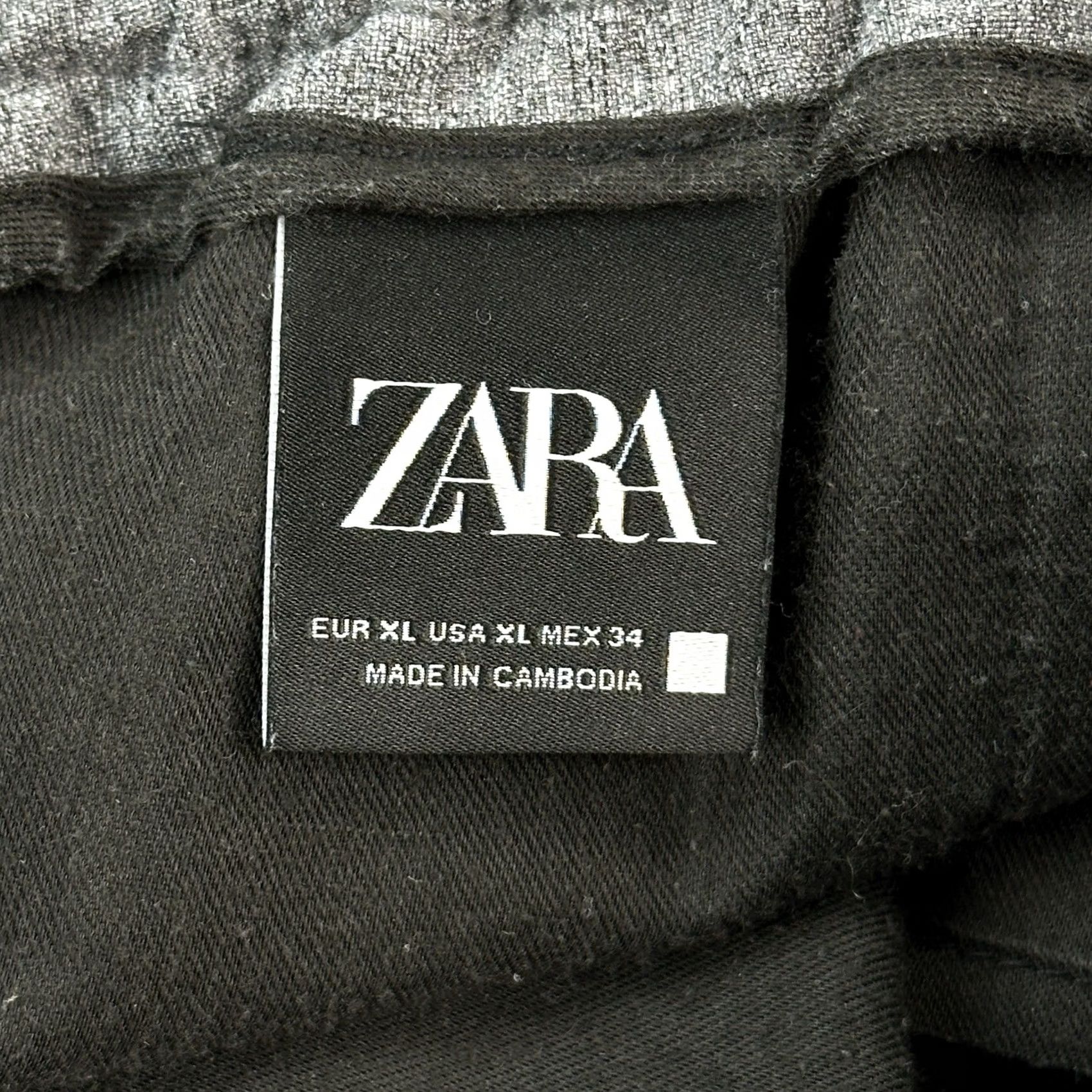 Zara Zara Comfort Jogger Mens XL Frosted Gray Stretch Drawstring Lounge Pants Regular Rise Slim Tapered Pockets Logo Size US 36 / EU 52 - 6 Thumbnail
