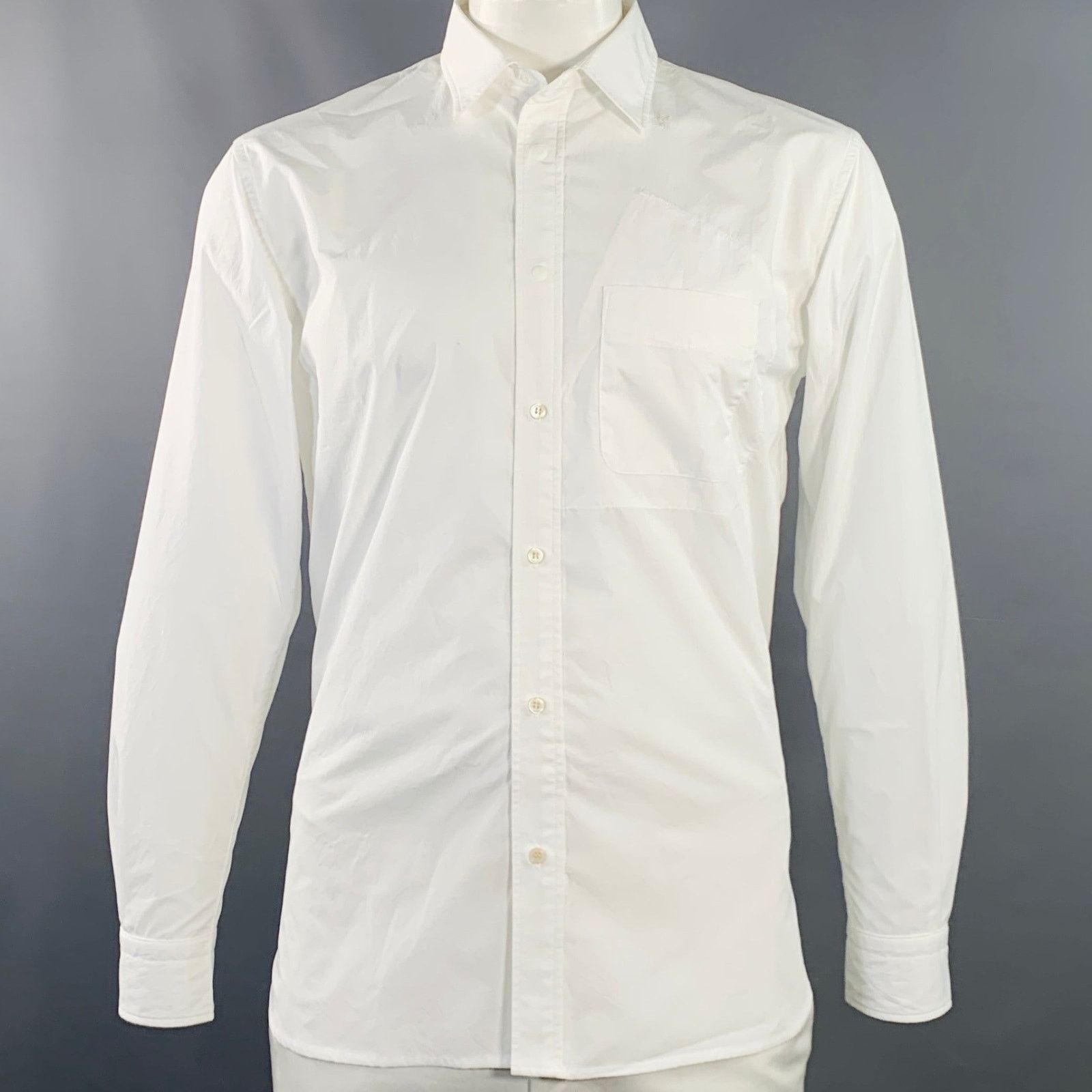 Goldwin GOLDWIN Size L White Polyester One Pocket Long Sleeve Shirt Size US L / EU 52-54 / 3 - 1 Thumbnail
