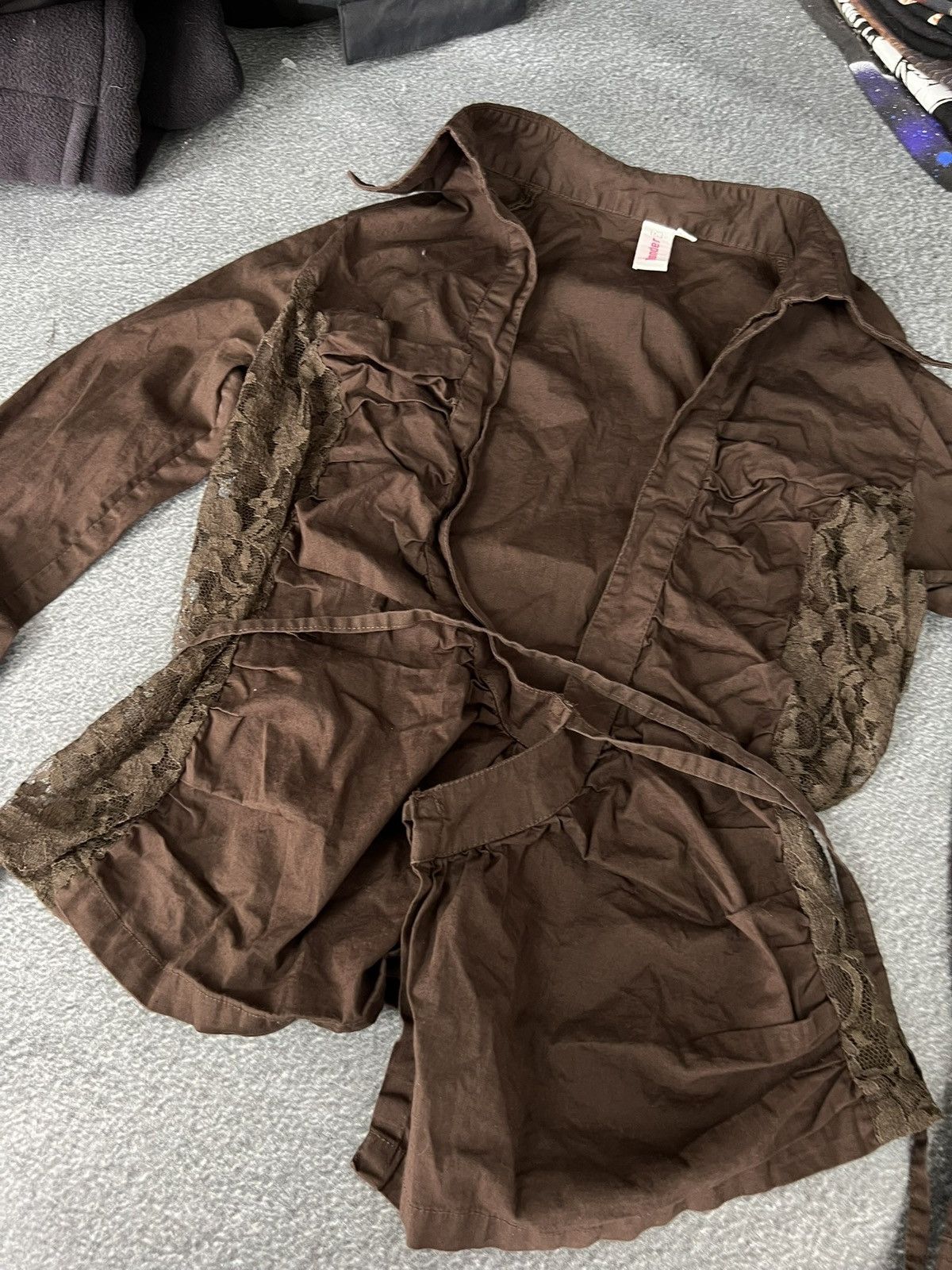 Affliction Y2k Brown Lace Up Shirt Japan Style long sleeve Size M / US 6-8 / IT 42-44 - 7 Thumbnail