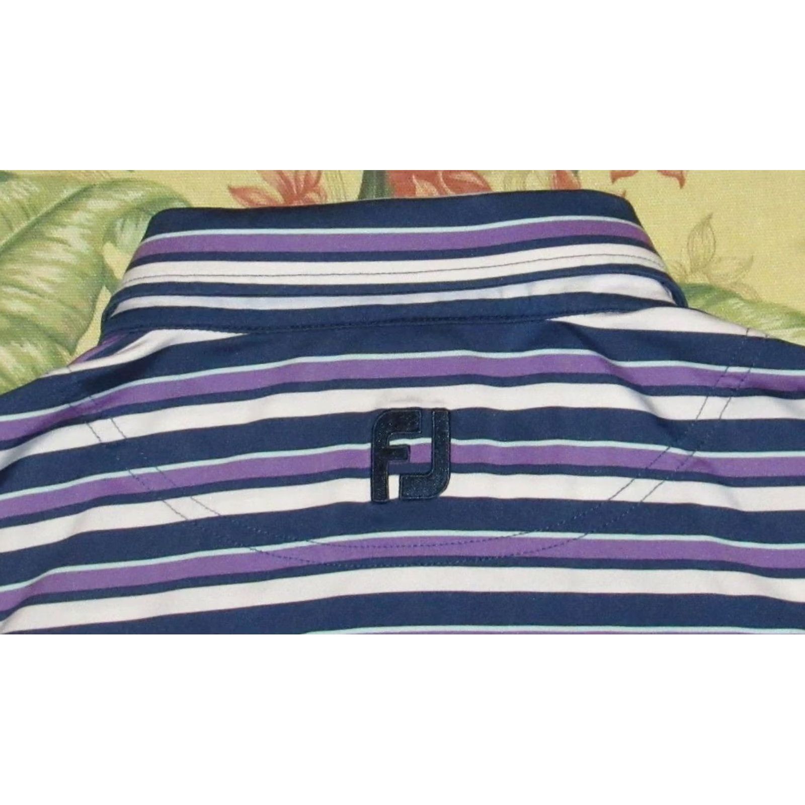 Footjoy FOOTJOY Polo Shirt XL Blue Purple Short Sleeve Golf Trophy Logo Mens Size US XL / EU 56 / 4 - 3 Thumbnail