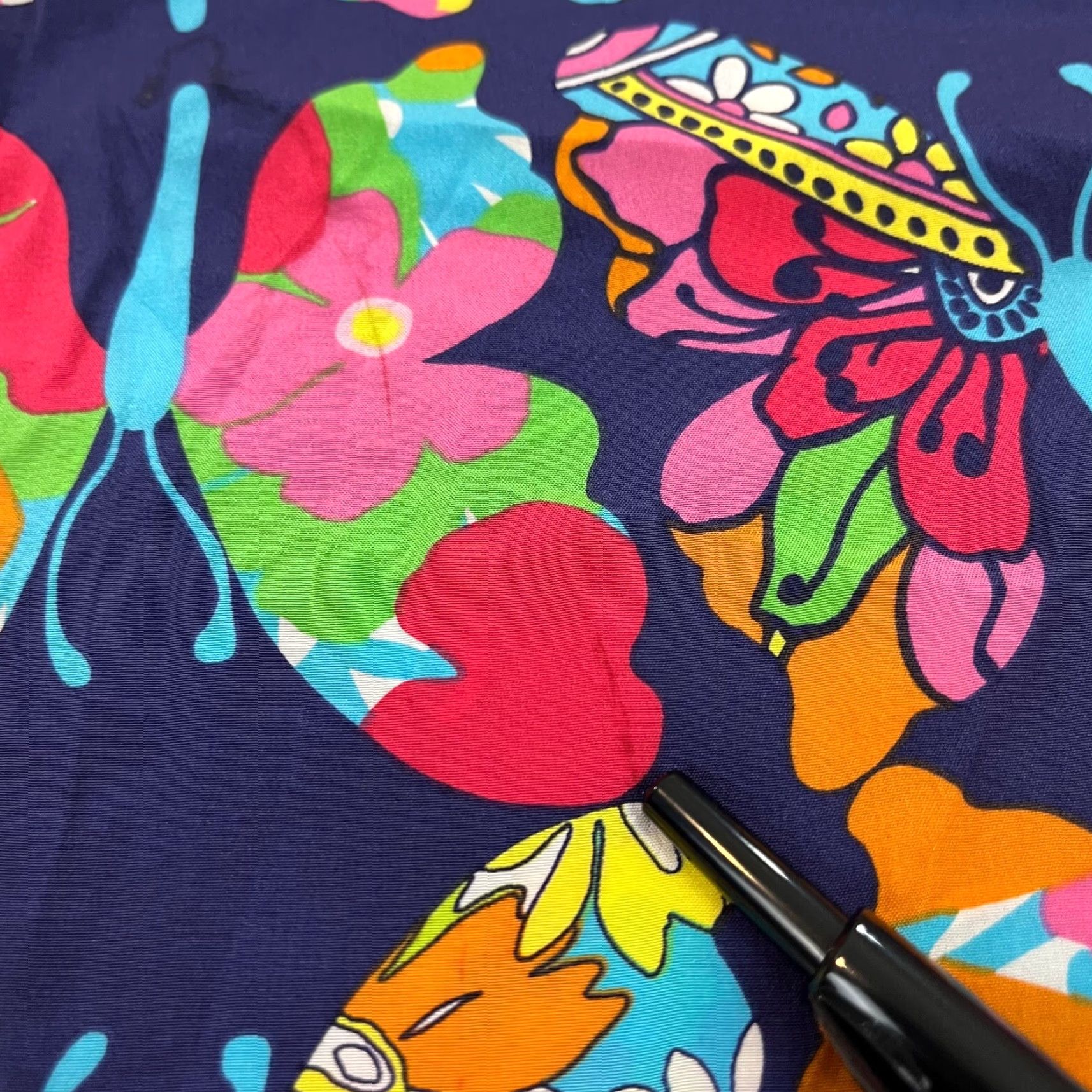 Lilly Pulitzer Lilly Pulitzer Top Womens Small Blue Colorful Butterfly 100% Silk Round Size S / US 4 / IT 40 - 7 Thumbnail