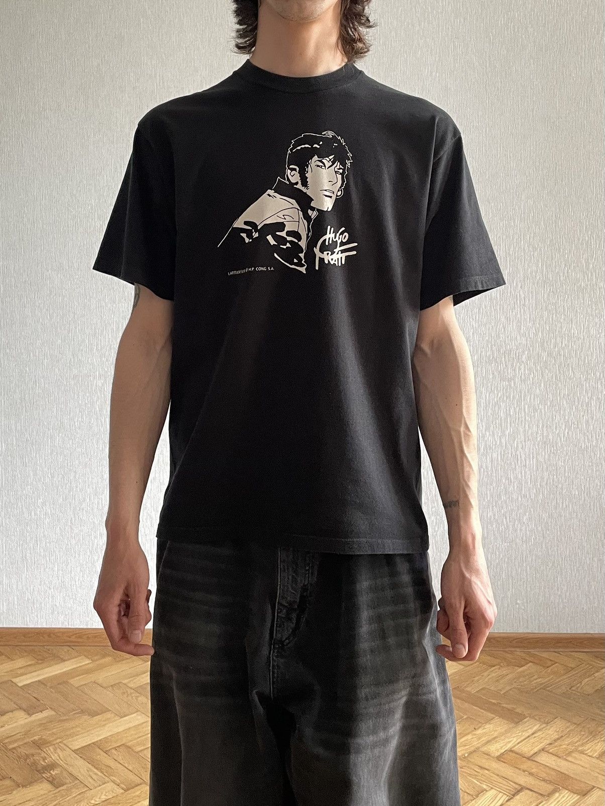 Vintage 1990s Corto Maltese by Hugo Pratt, Italian Comics T-Shirt Size US L / EU 52-54 / 3 - 8 Thumbnail