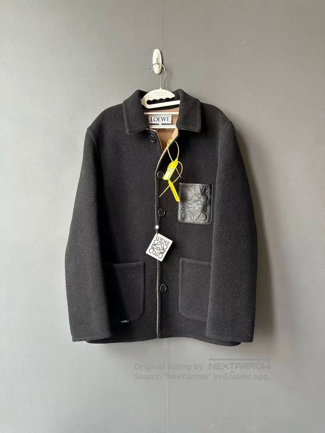 Loewe LOEWE Leather Badge Wool Coat. Size US M / EU 48-50 / 2 - 1 Thumbnail