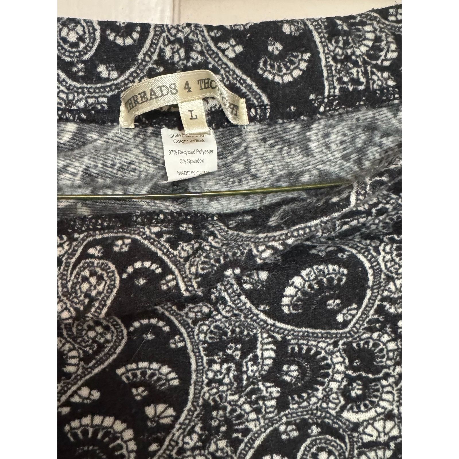 Threads 4 Thought Women's THREADS 4 THOUGHT Brand Black/white Graphic Leggings Size 28" / US 6 / IT 42 - 3 Thumbnail