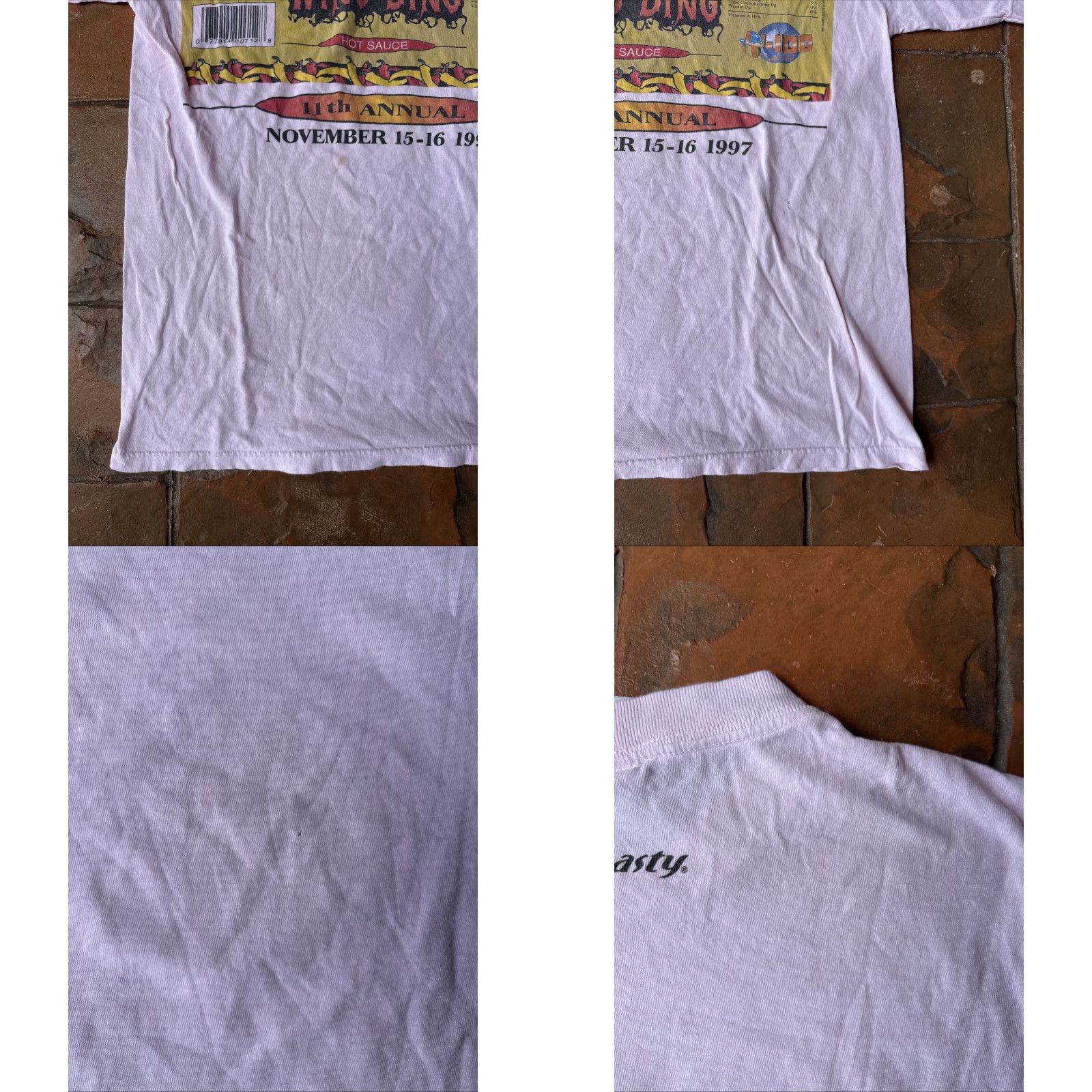 Vintage VINTAGE Footy’s Wing Ding Sauce Y-100 FM Miami Promo T-Shirt Large Size US L / EU 52-54 / 3 - 8 Thumbnail