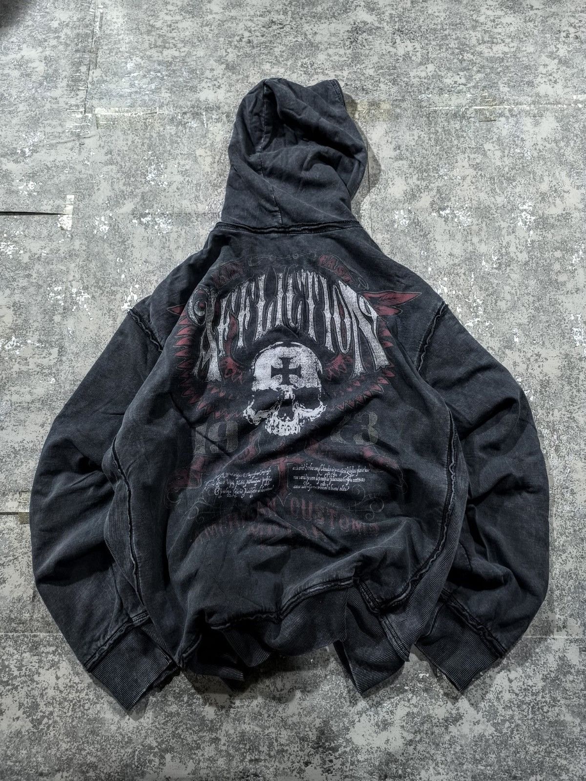Affliction vtg affliction double sided 2XL hoodie Size US XXL / EU 58 / 5 - 5 Thumbnail