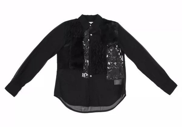 Comme des Garcons Comme Des Garcons Black Retro Sequin Shirt Size XS / US 0-2 / IT 36-38 - 2 Thumbnail