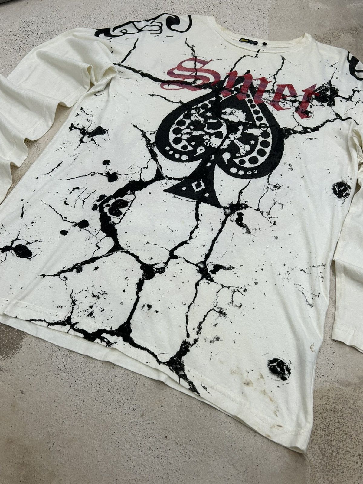Designer Smet – Distressed Spade Graphic, Gothic Vintage Look Size US L / EU 52-54 / 3 - 5 Thumbnail