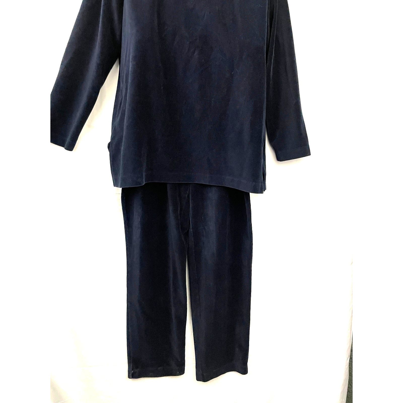 Liz Claiborne Liz Claiborne Navy Blue Tracksuit Corduroy Velour LARGE Size L / US 10 / IT 46 - 11 Thumbnail