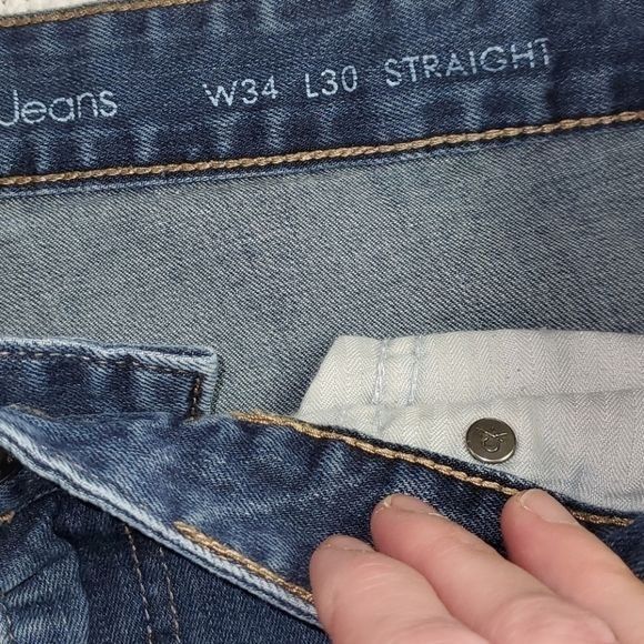 Calvin Klein Calvin Klein Sz 34x32 Straight Blue Jeans Size US 34 / EU 50 - 6 Thumbnail