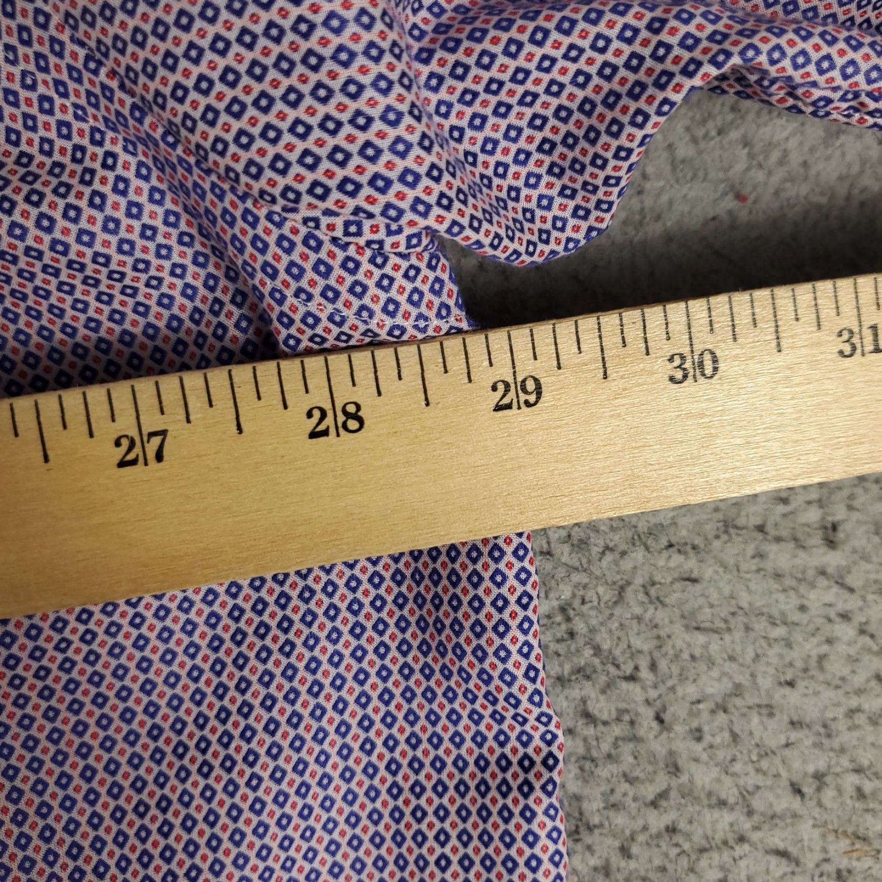 Eton Eton Shirt Mens Size 17.5 44 Red Blue Tall Classic Dress Button Up Long Sleeve Size 46R - 7 Thumbnail