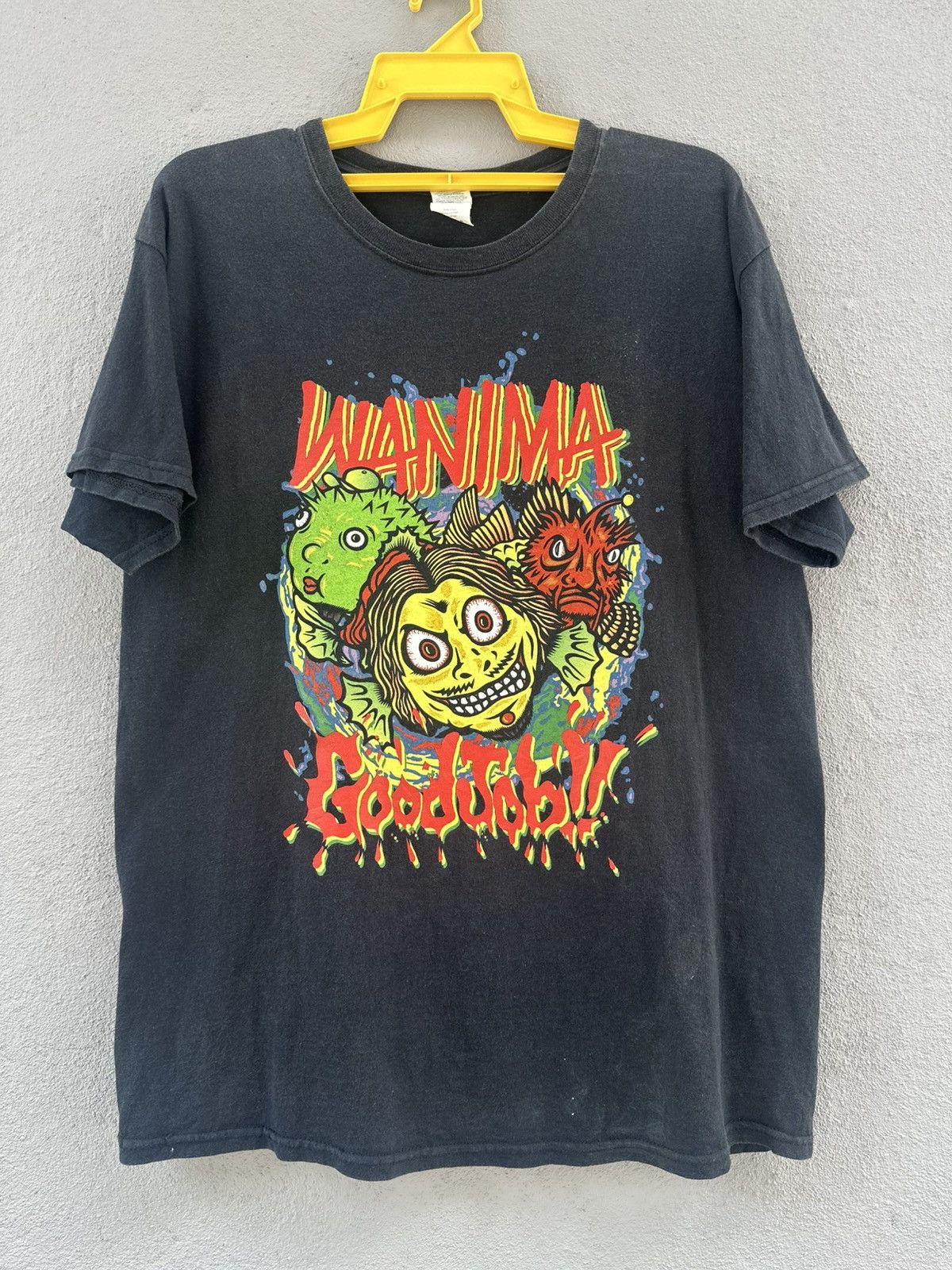 Band Tees Thrashed Manina Good Job Release Party Punk Horror Faded Tee Size US L / EU 52-54 / 3 - 1 Thumbnail