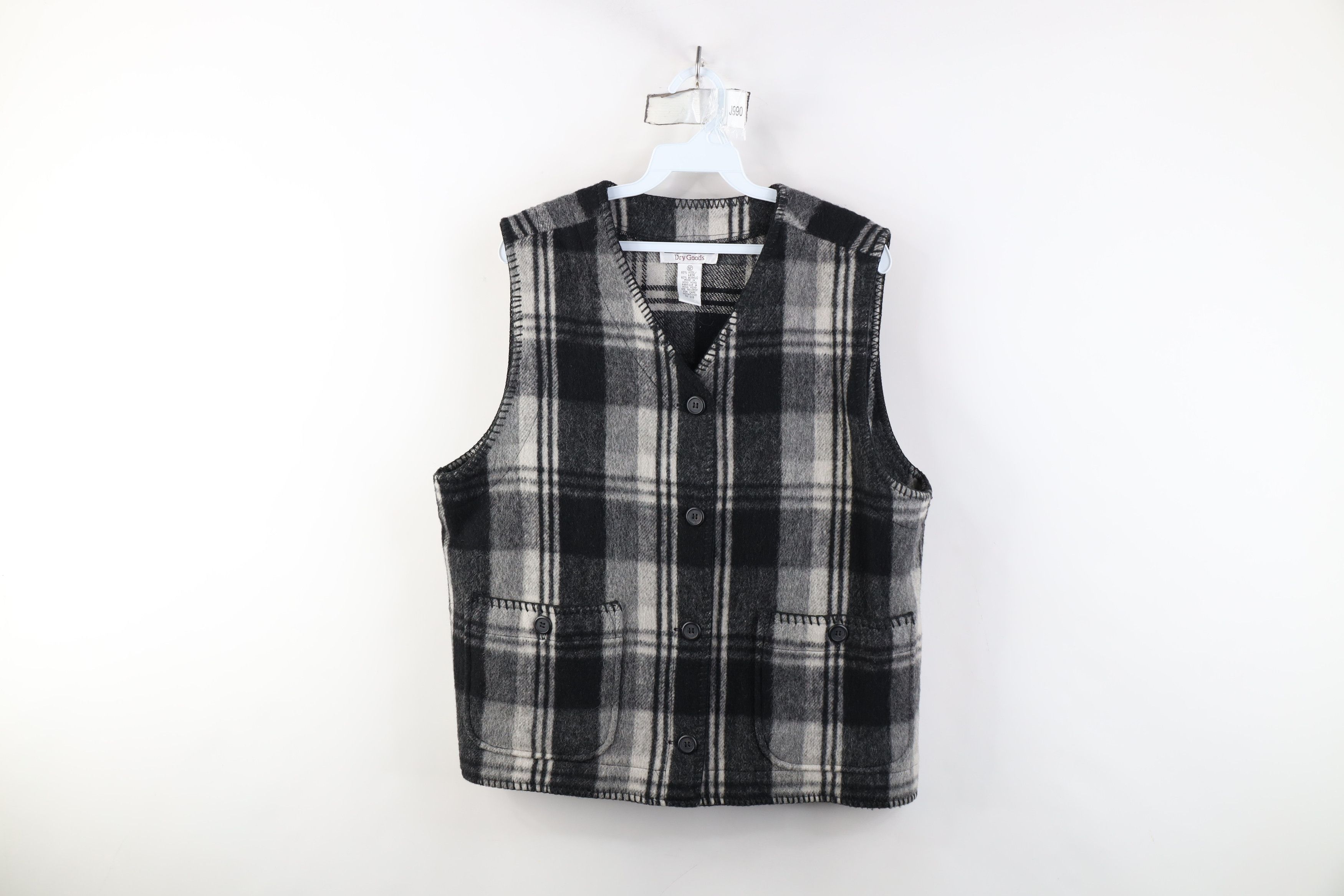 Vintage Vintage 90s Streetwear Mackinaw Wool Blend Vest Jacket Black Size XL / US 12-14 / IT 48-50 - 1 Thumbnail