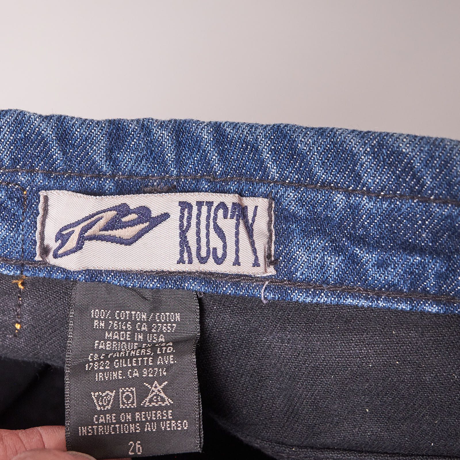 Rusty 1990s Deadstock Rusty Black Jeans With Blue Trim Size US 26 / EU 42 - 8 Thumbnail