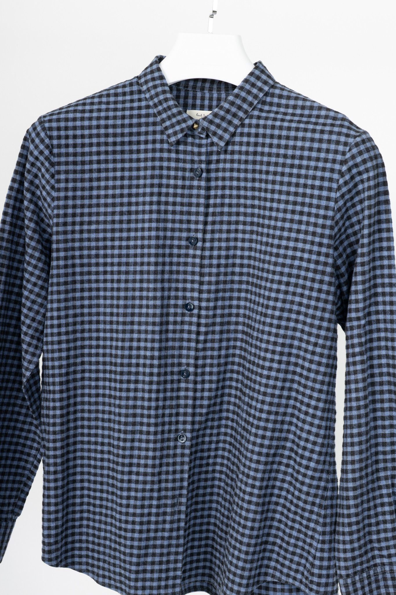 Paul Smith Paul by Paul Smith Blue Plaid Cotton-Flannel Buttoned Shirt Size S / US 4 / IT 40 - 3 Thumbnail