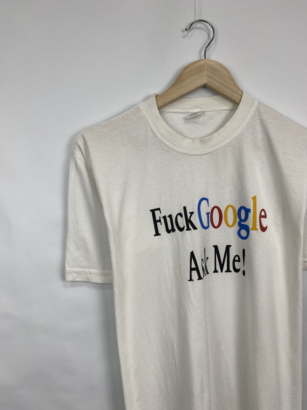 Other 🇺🇸 Vintage 90s Fuck Google Ask Me T-Shirt Rare Retro Y2K Hype Size US L / EU 52-54 / 3 - 2 Thumbnail