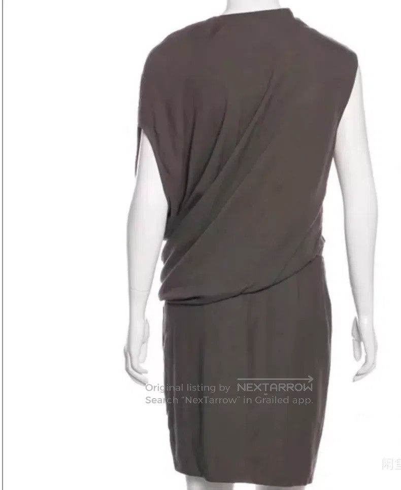 Helmut Lang Helmut Lang Grey asymmetric pleated dress Size M / US 6-8 / IT 42-44 - 5 Thumbnail