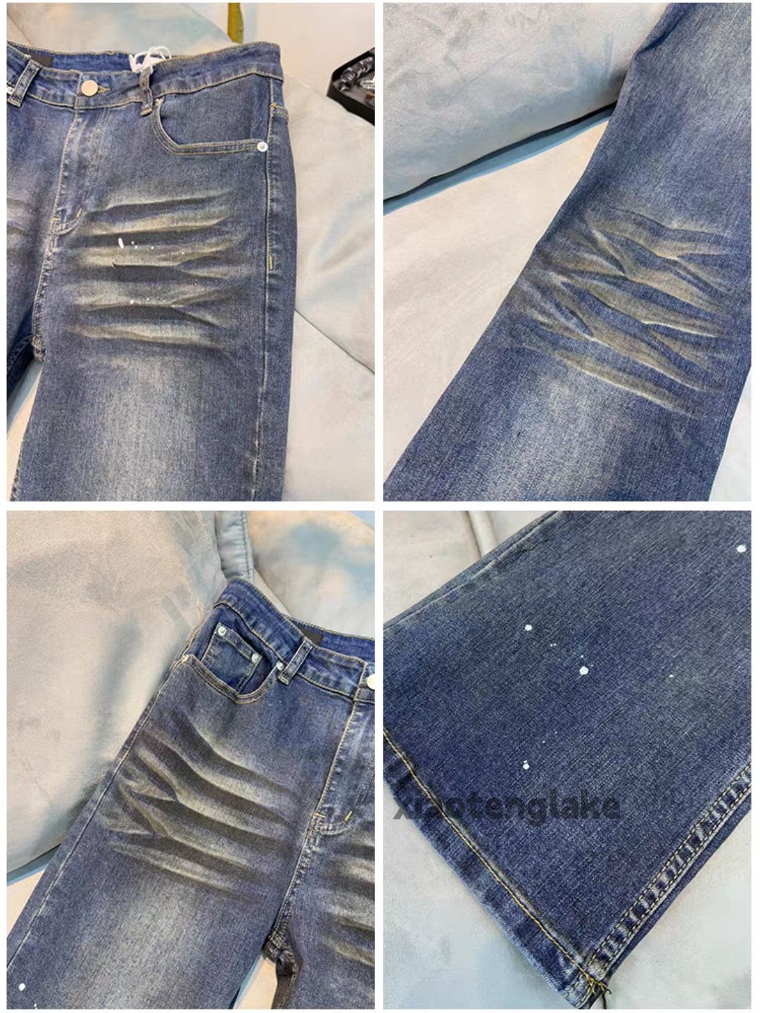 Jean xz vintage distressed faded punk grunge stain jeans Size US 30 / EU 46 - 2 Thumbnail