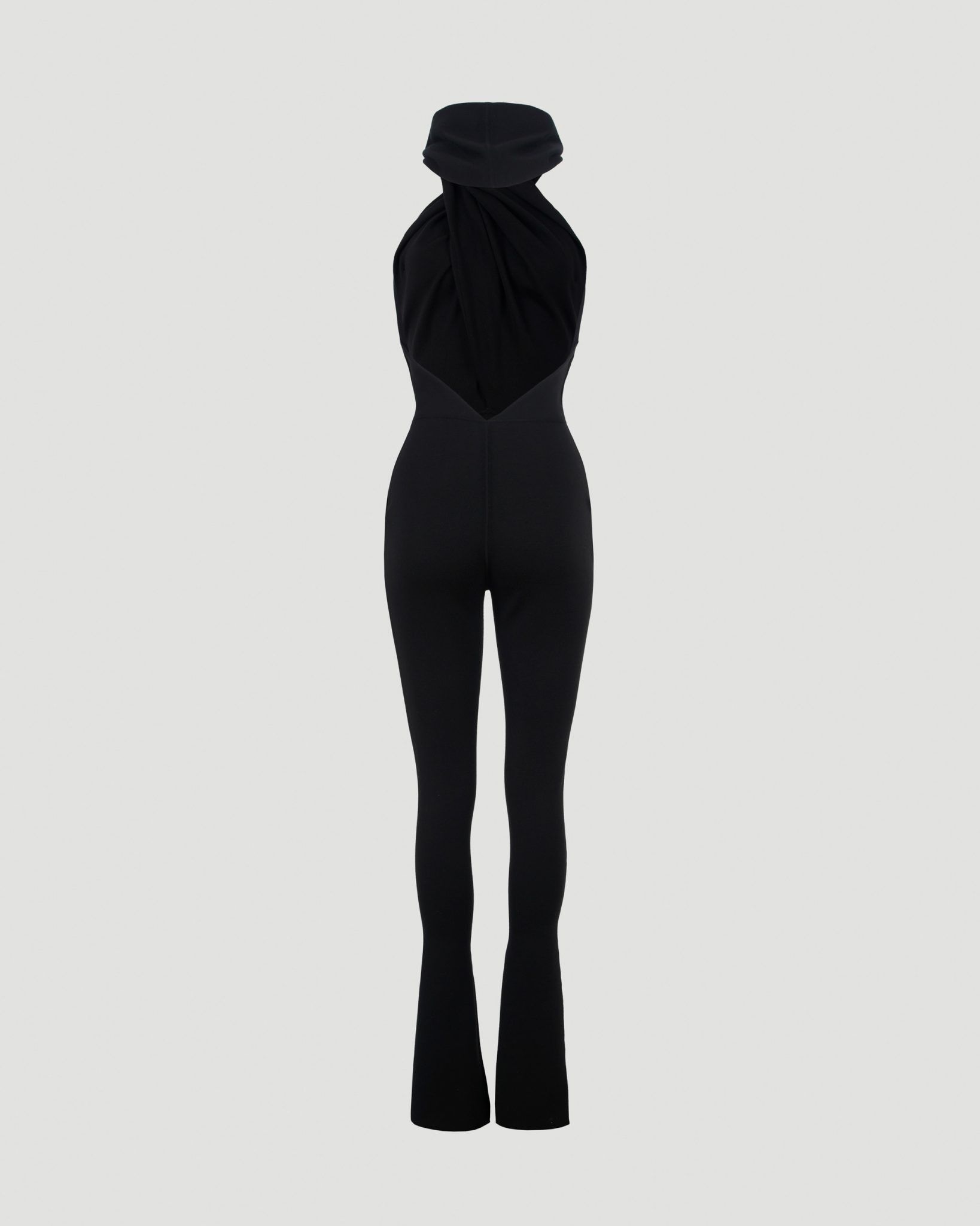 Saint Laurent Paris o1s1wg111024 Combinaison Dos Nu Capuche Hooded Jumpsuit Noir Size 30" / US 8 / IT 44 - 2 Thumbnail
