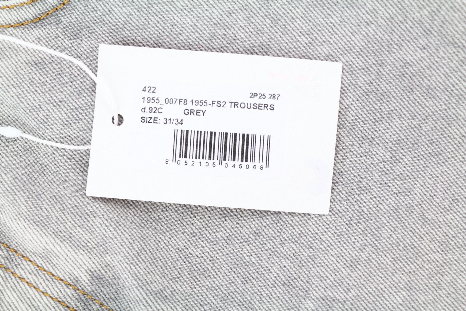 Diesel 1955-FS2 007F8 W31/L34 Side Zip Regular Straight 85390 Size US 31 - 8 Thumbnail
