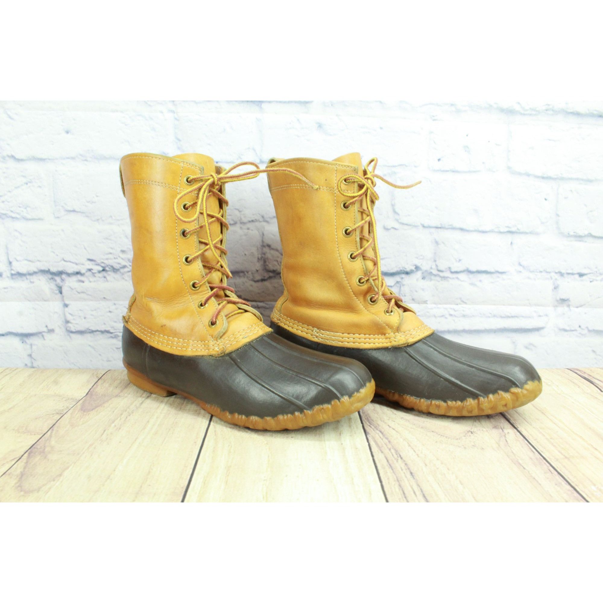 Leather Vintage LL Bean Leather Unlined Mid Calf Hunting Duck Boots Size US 9 / IT 39 - 3 Thumbnail