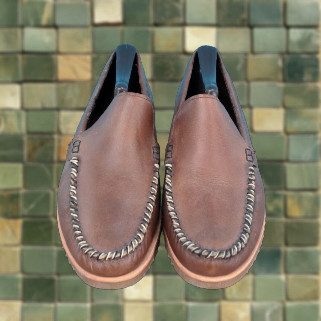 Hush Puppies VINTAGE Men's Hush Puppies Leather Loafers 70s Brown Size 7.5 M Mens 70s Loafers Leather Brown Hush Puppies 1970s Shoe Size ONE SIZE - 1 Thumbnail
